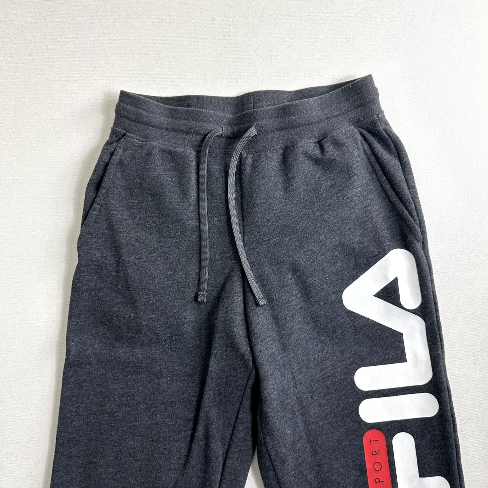Fila FILA Sport Mens Joggers Sweatpants Athletic Fleece Pockets Gray Slim Tapered Pants Regular S Mens Activewear Jogger Winter Summer Spring Fall Size US 29 - 3 Thumbnail