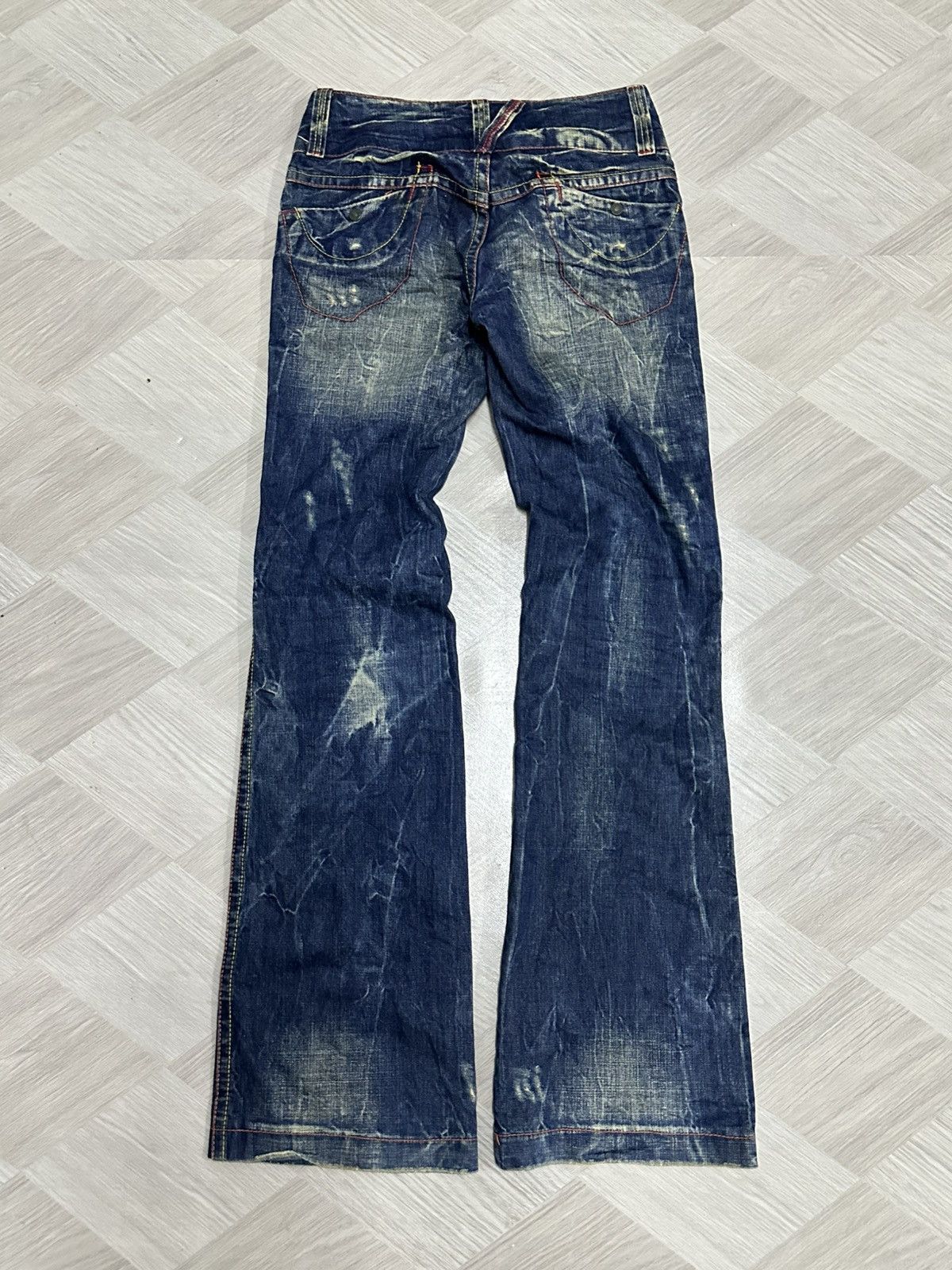 If Six Was Nine Vintage Y2K Red Pepper Denim Mudmax Wash Pant Size US 28 / EU 44 - 2 Thumbnail