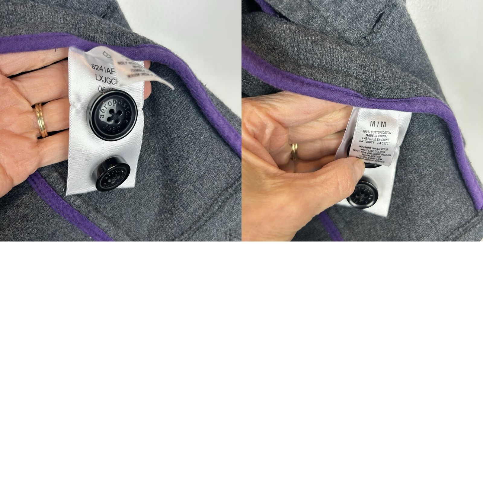 Vintage Aéropostale Peacoat Jacket Womens M Gray Wool Solid Button Casual Short Coat/Jacket Size M / US 6-8 / IT 42-44 - 8 Thumbnail