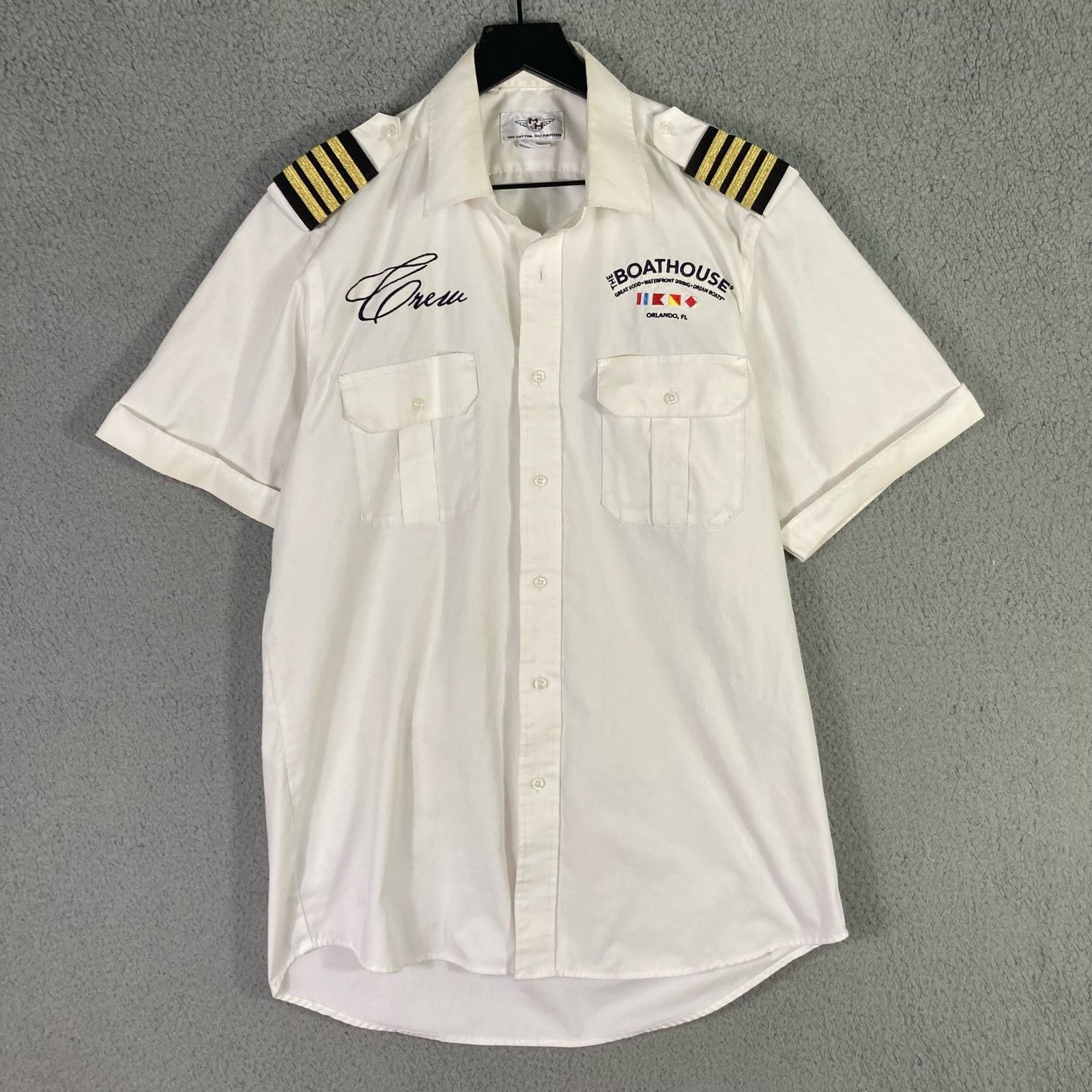 Other Boathouse Orlando FL Men's Short Sleeve Dress Shirt Sz 16.5 Size US XL / EU 56 / 4 - 2 Thumbnail