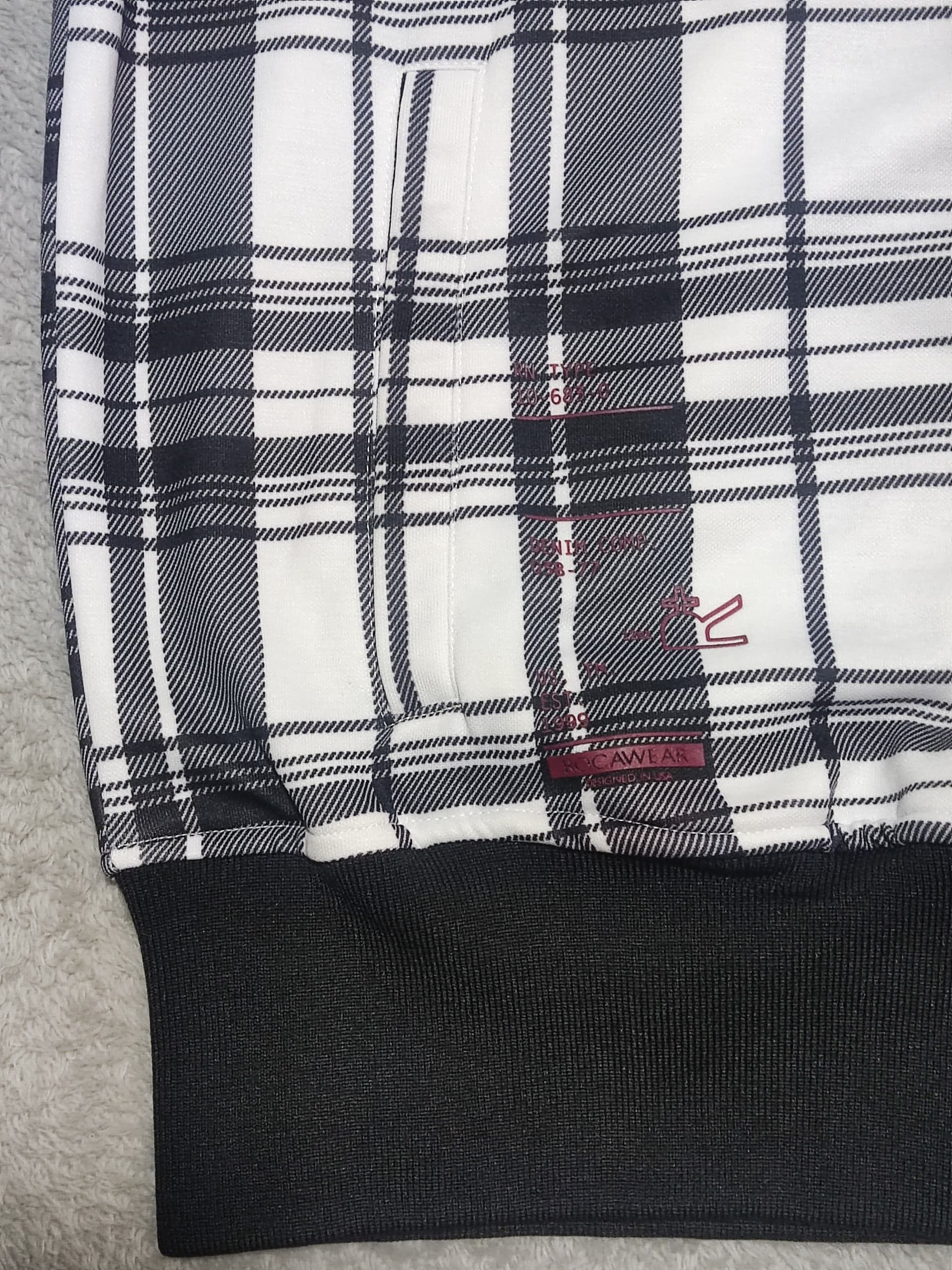 Rocawear Vintage Rocawear Monochrome Plaid Jacket Embroidered Logo Size US L / EU 52-54 / 3 - 6 Thumbnail