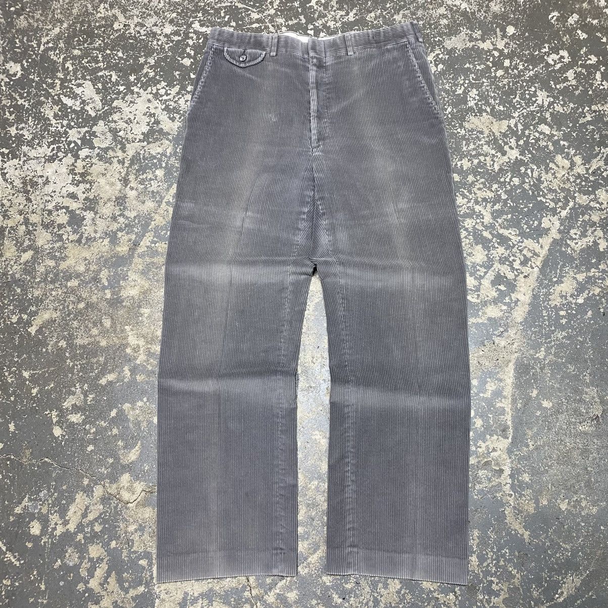 Lands' End Vintage Lands End Thick Corduroy Grey Baggy Y2k Pants Size US 34 / EU 50 - 1 Thumbnail