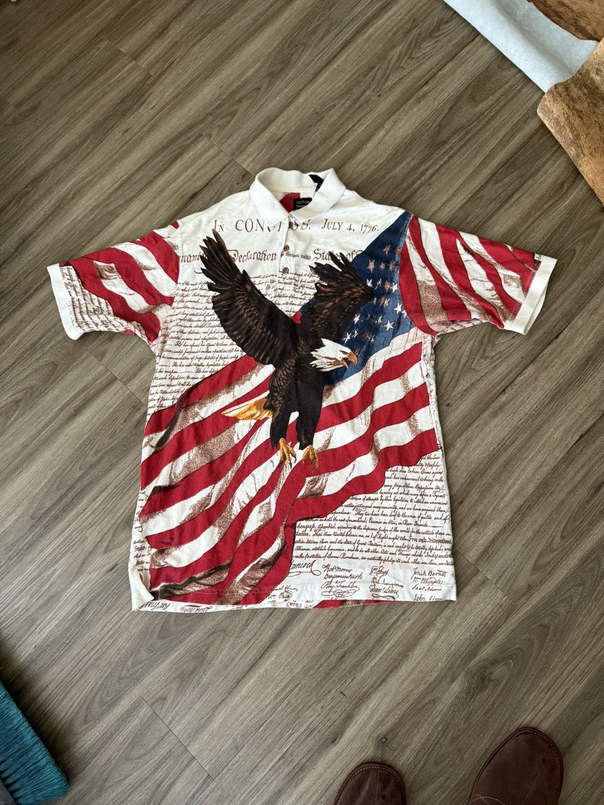 Cotton Traders Cotton Traders Sport Mens Patriotic Constitution Flag Polo Size US XL / EU 56 / 4 - 1 Thumbnail