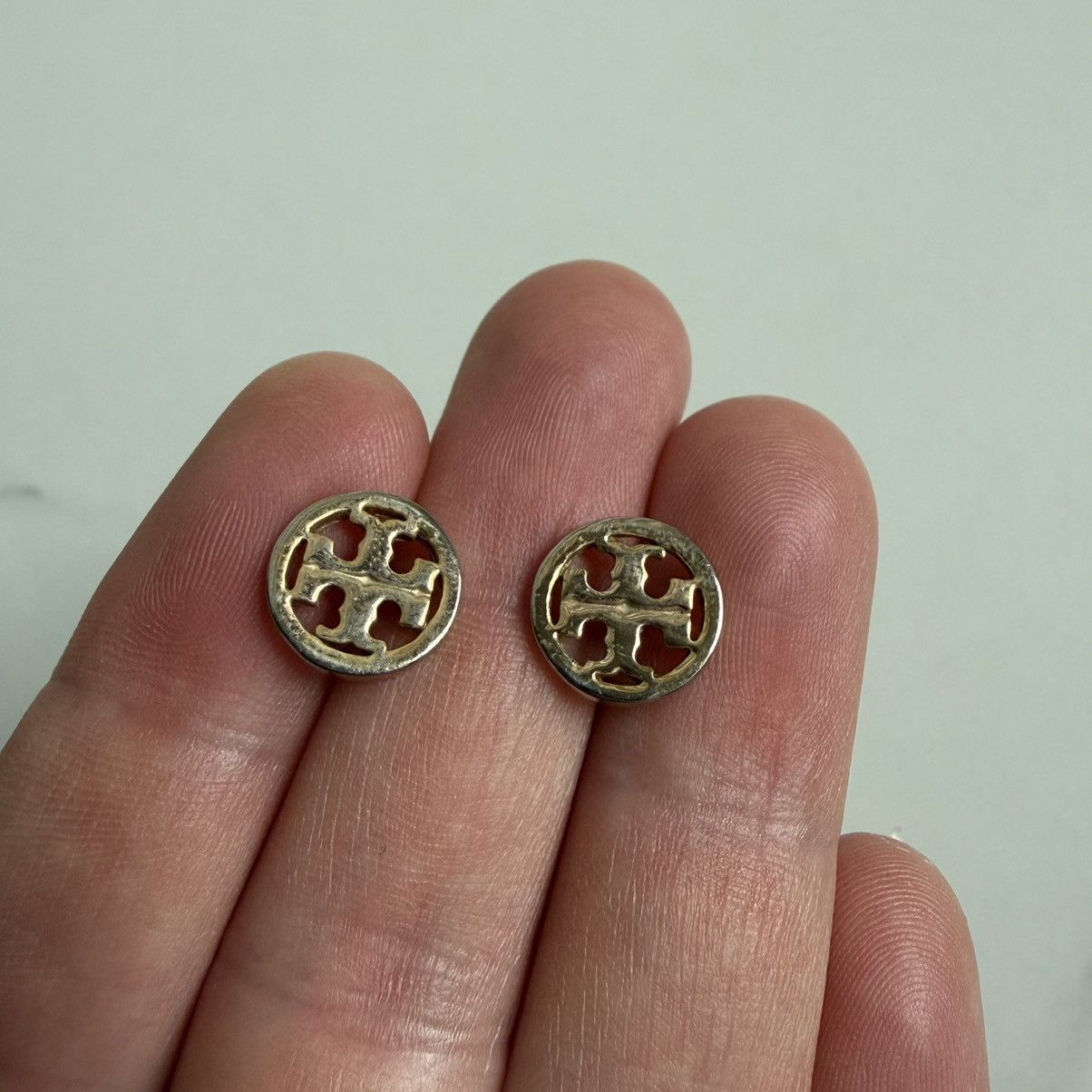 Tory Burch Tory Burch Miller Logo Stud Earrings Gold Plated Size ONE SIZE - 4 Thumbnail