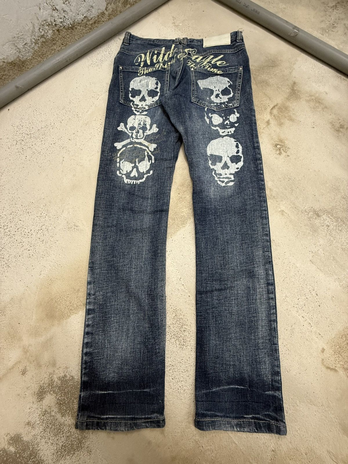 Hysteric Glamour × Japanese Brand Hysteric Glamour Style Poems Skull Studded Jeans Size US 30 / EU 46 - 1 Thumbnail
