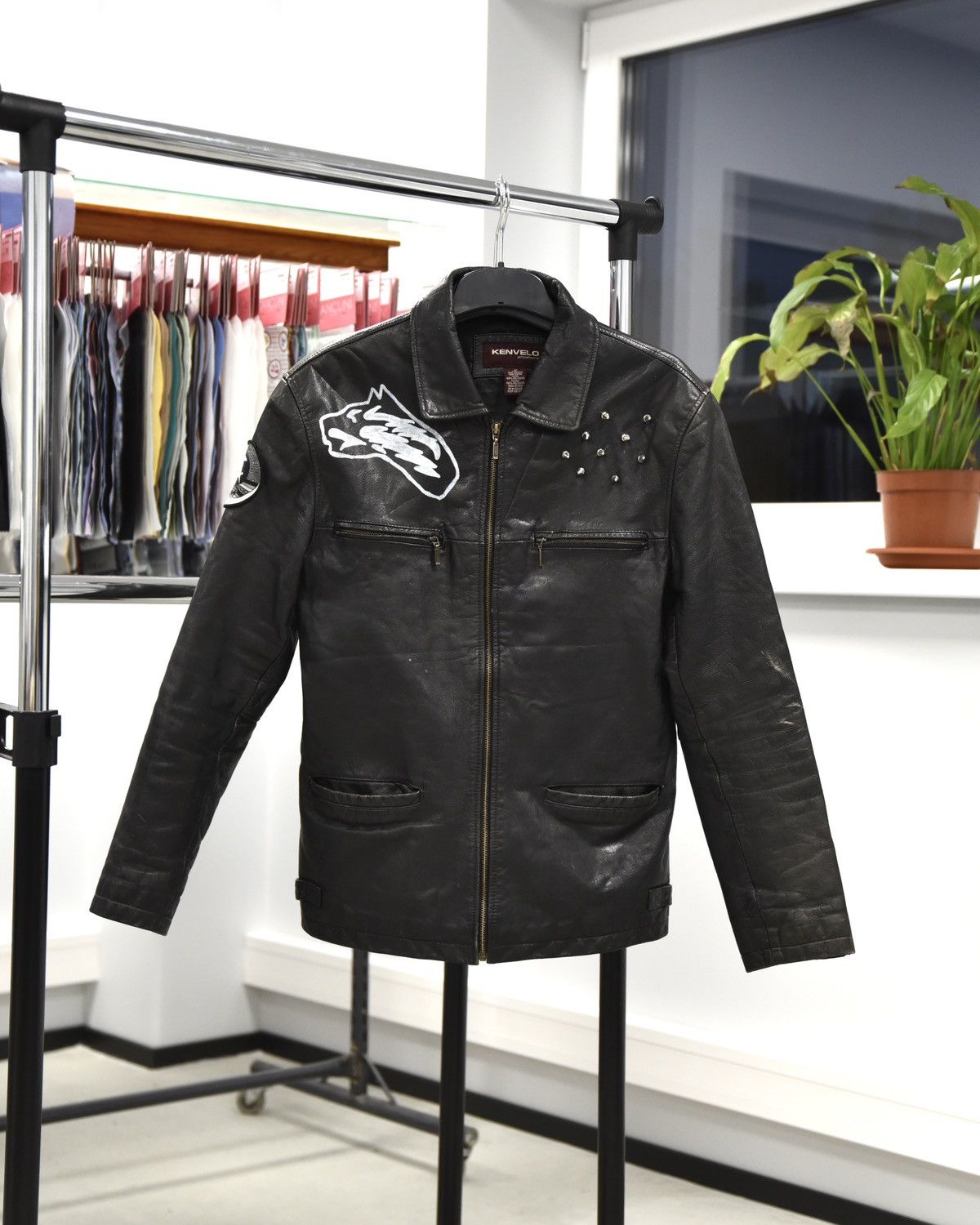 Band Tees × Vintage Vintage Kenvelo X DDR Punk X ZSK Leather Jacket Size US M / EU 48-50 / 2 - 6 Thumbnail