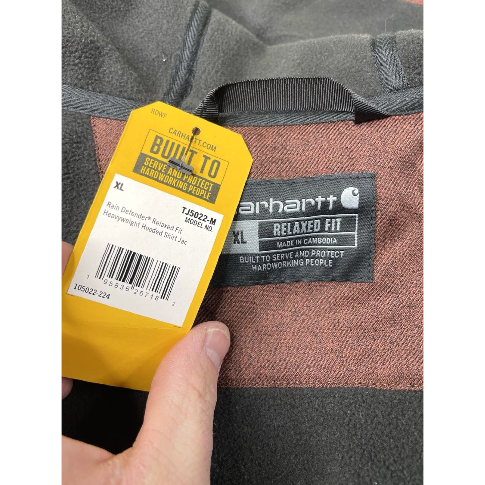 Carhartt Carhartt Rain Defender Heavyweight Hooded Jacket Shacket Mens XL Dark Cedar Size US XL / EU 56 / 4 - 3 Thumbnail