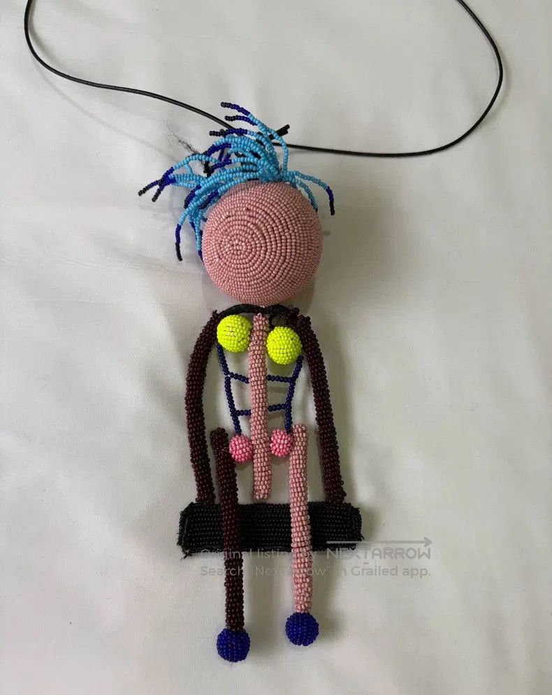 Walter Van Beirendonck Cute Beaded Doll Pendant Necklace. Size ONE SIZE - 6 Thumbnail