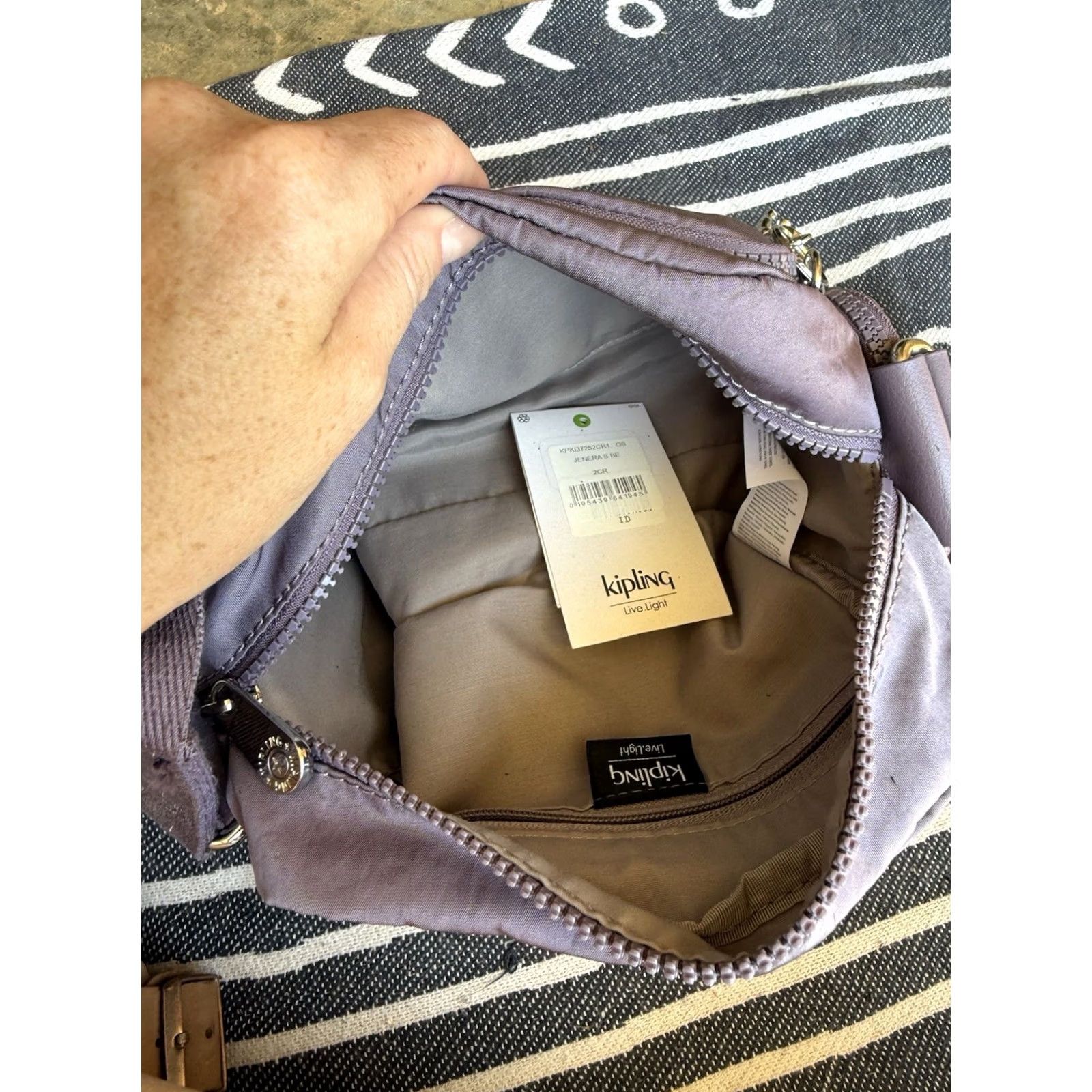 Vintage Kipling Shoulder Bag Women Light Purple Lightweight Monkey Charm 10.2x7.1 inches Japan Size ONE SIZE - 5 Thumbnail