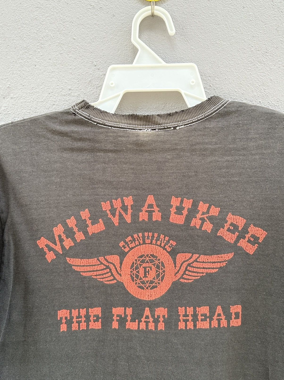 The Flat Head Thrashed Japan The Flat Head Milwaukee Backhit Sun Faded T Size US S / EU 44-46 / 1 - 10 Thumbnail