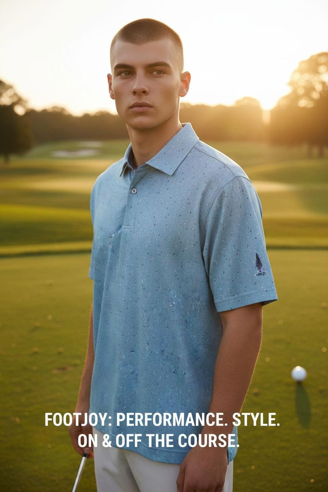 Footjoy FootJoy Men's Performance Golf Polo Shirt Light Blue Size US M / EU 48-50 / 2 - 1 Thumbnail
