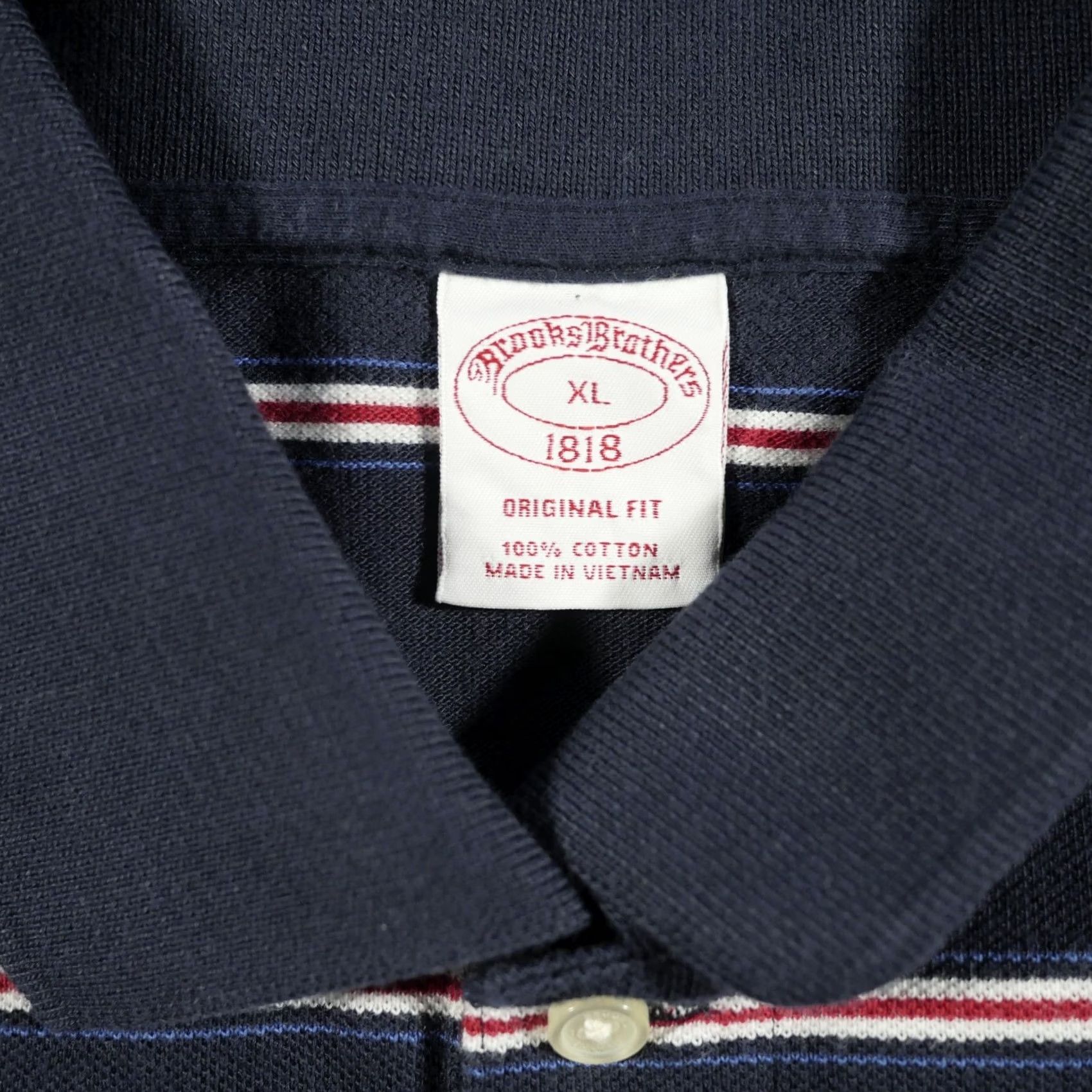 Brooks Brothers VINTAGE Brooks Brothers Polo Shirt Mens Extra Large Blue Stripes Rugby Long Sleeves Size US XL / EU 56 / 4 - 4 Thumbnail