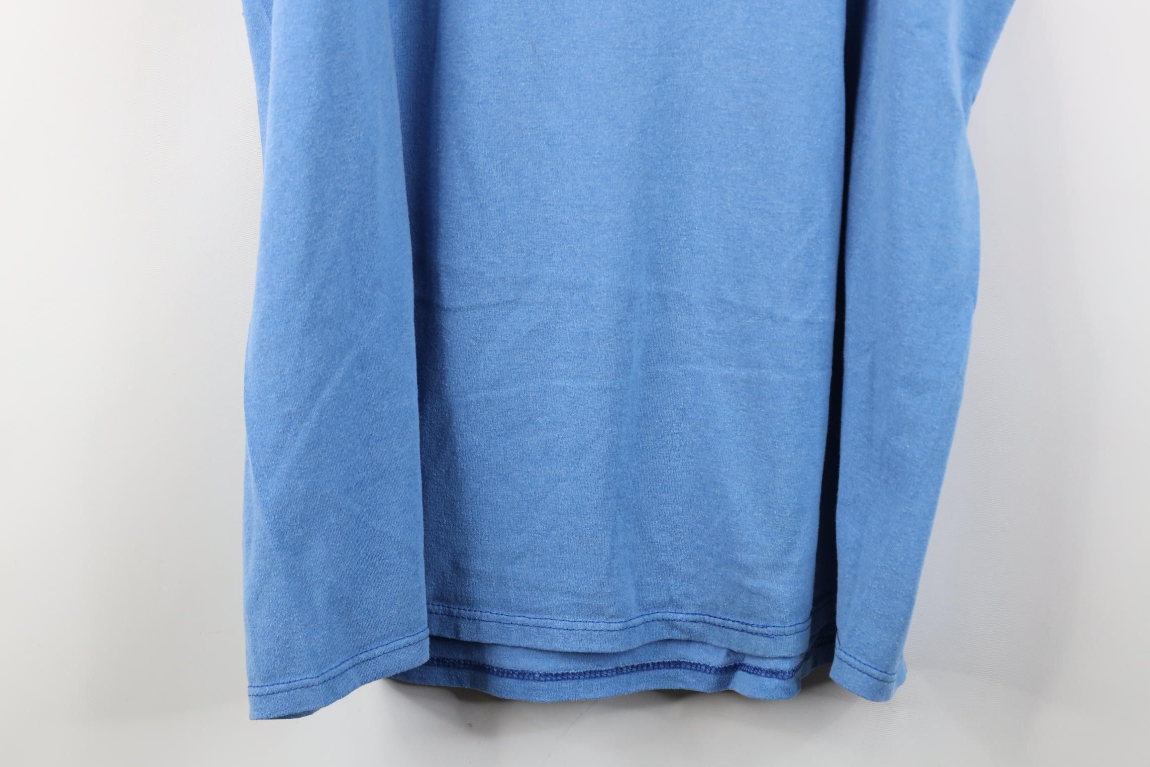 Vintage Vintage 90s Streetwear Faded Blank Tank Top T-Shirt Blue USA Size US L / EU 52-54 / 3 - 10 Thumbnail