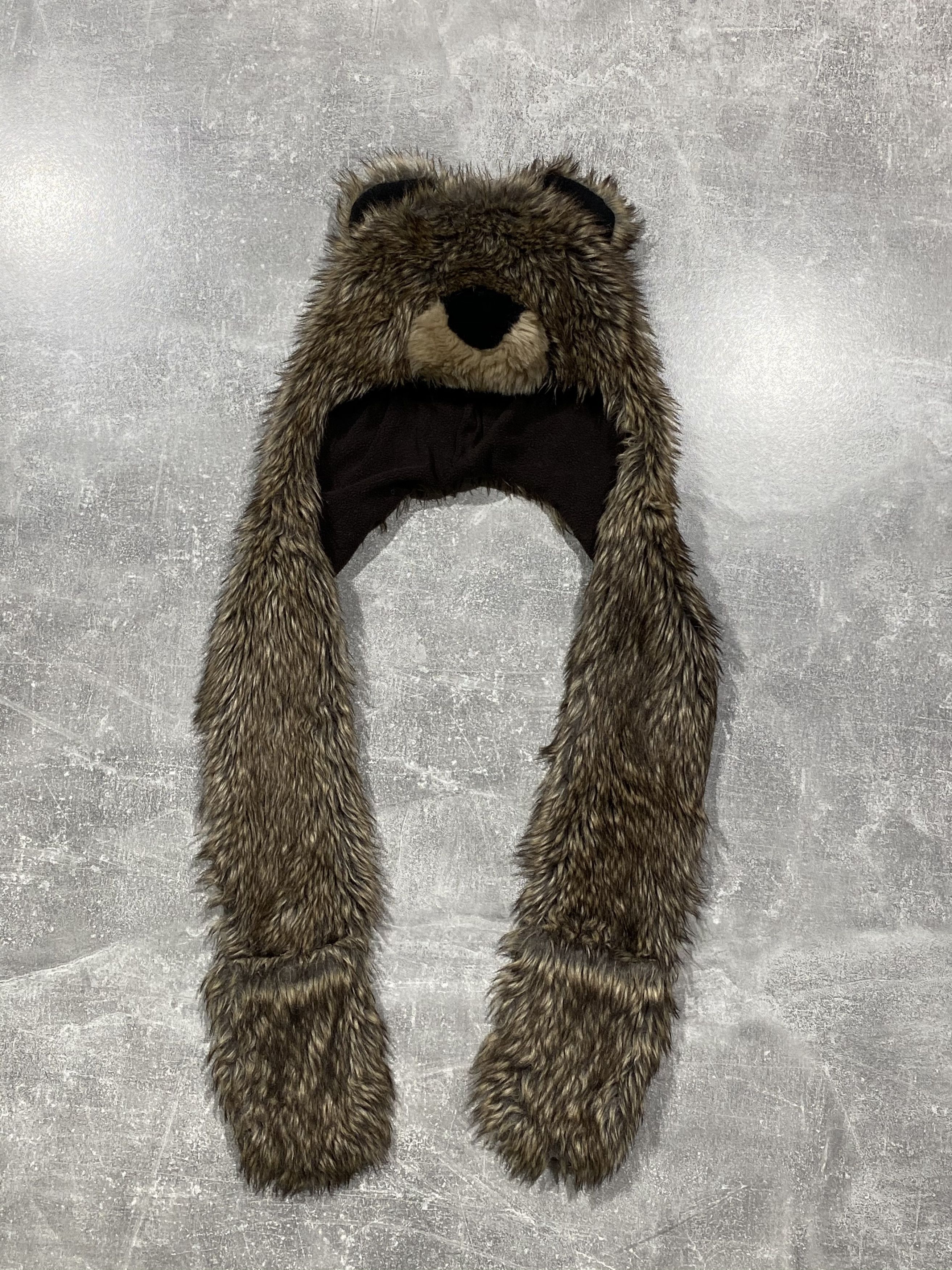 Japanese Brand Vintage Fuzzy hat Bear Face beanie Japan street style Size ONE SIZE - 1 Thumbnail