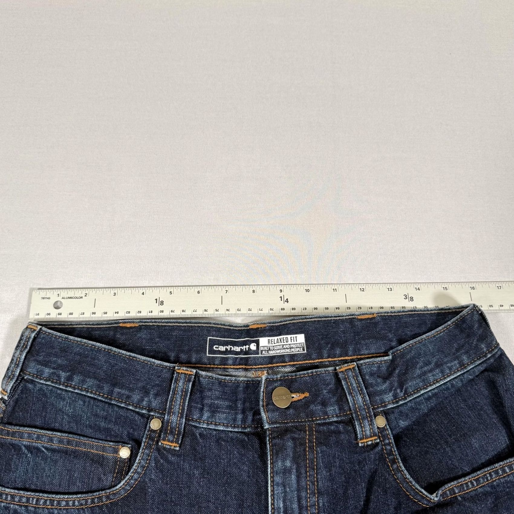 Carhartt Carhartt Jeans Mens 32x34 Blue Relaxed Straight Denim Pants Cotton Work New Size US 32 / EU 48 - 6 Thumbnail