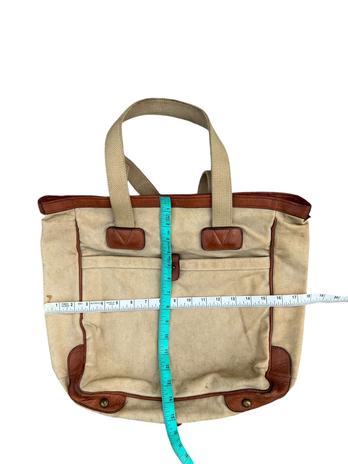 Leather Vintage Silver Lake Club Japan Dirty Muddy Canvas Tote Bag Size ONE SIZE - 25 Thumbnail