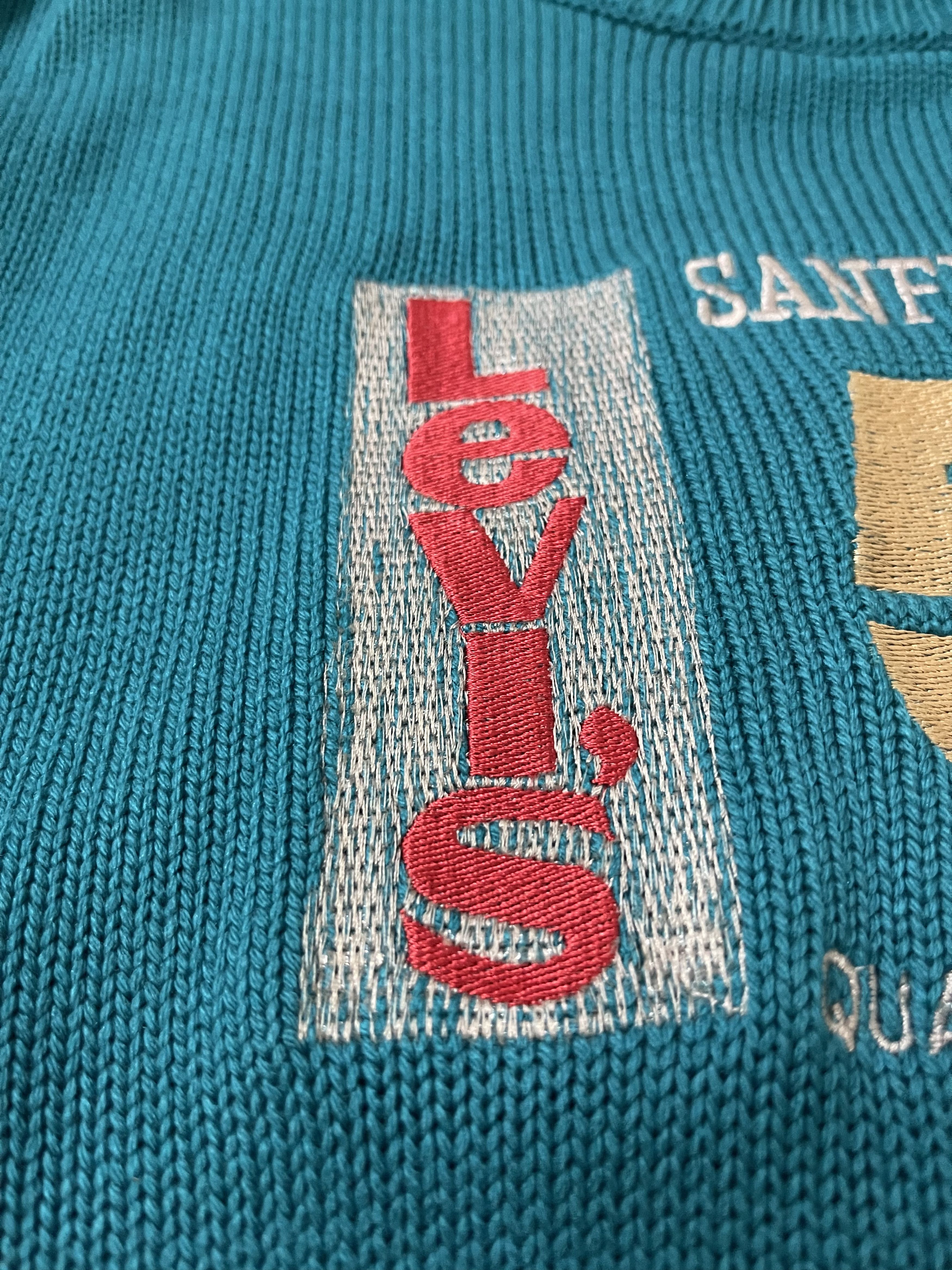 Levi's Vintage Clothing × Vintage Vintage Levis Embroidery Trademark 501 Knitwear Size US L / EU 52-54 / 3 - 4 Thumbnail