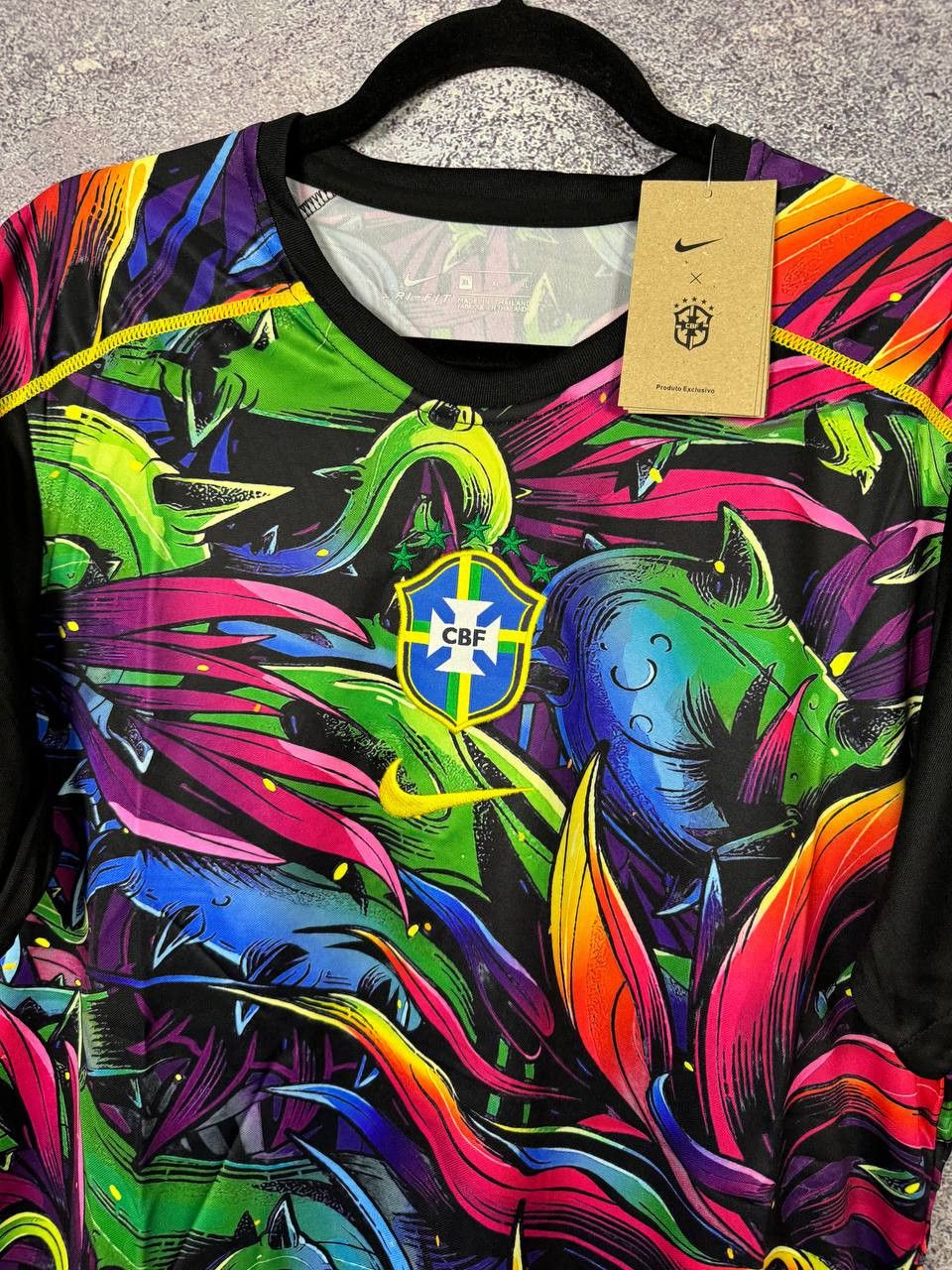 Other Brazil AOP Fan Version Soccer Jersey Training Blokcore Size US XL / EU 56 / 4 - 4 Thumbnail