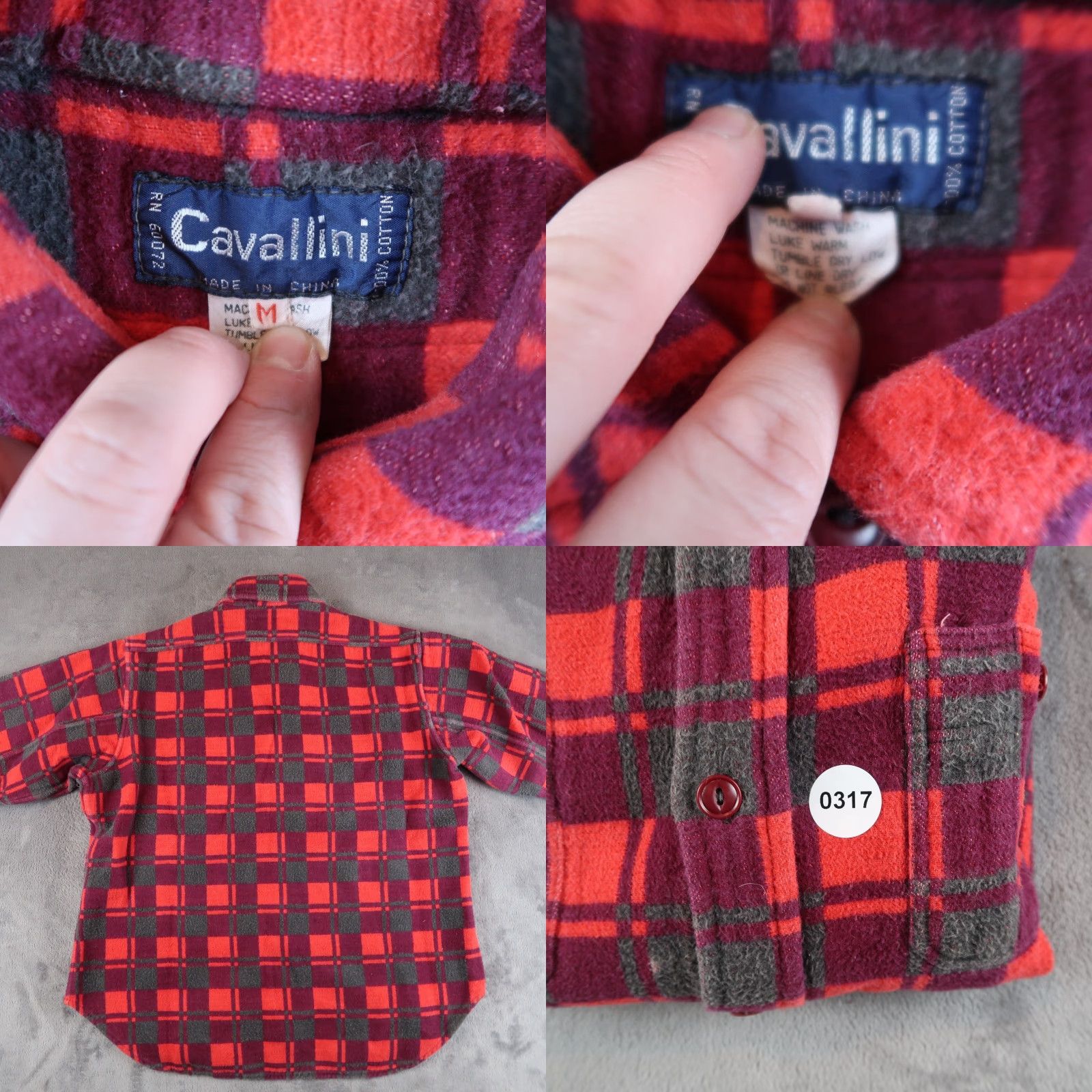 Vintage VINTAGE Cavallini Mens Flannel Shirt M Medium Plaid Button Up Long Sleeves Size US M / EU 48-50 / 2 - 8 Thumbnail
