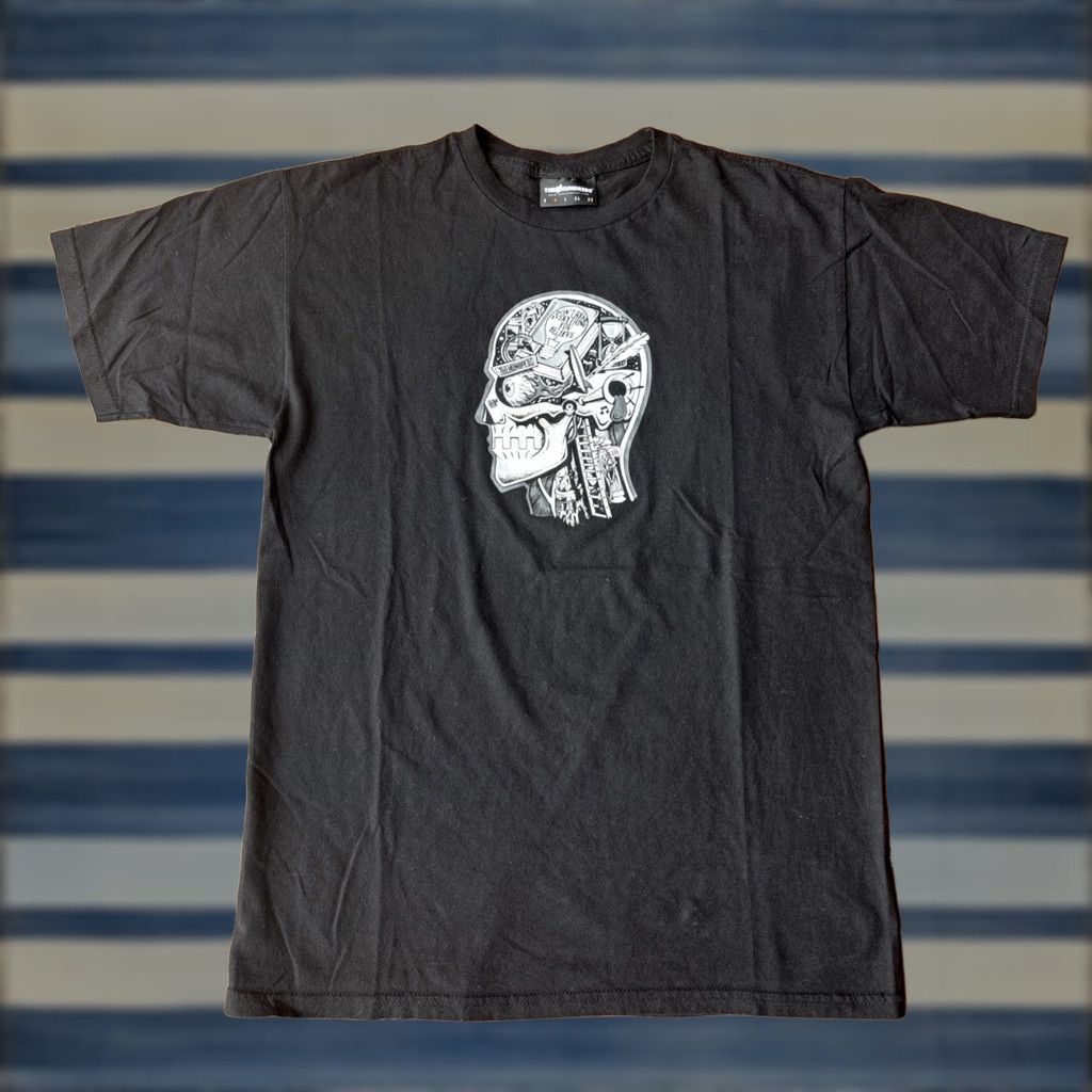 The Hundreds The Hundreds Skull Brain Graphic T-Shirt Medium Black Mens Short Sleeve Crew Neck Cotton Regular Logo Vintage: No Size US M / EU 48-50 / 2 - 1 Thumbnail