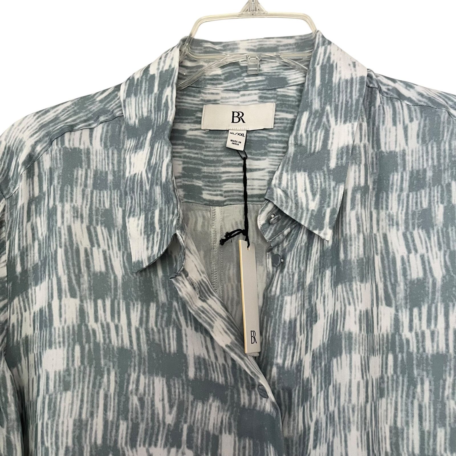 Banana Republic Banana Republic Alani Blue Print Twill Maxi Shirt Dress Size XL / US 12-14 / IT 48-50 - 5 Thumbnail