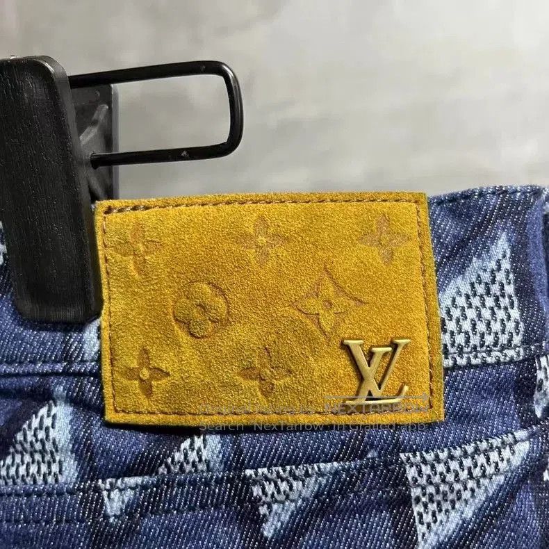 Louis Vuitton Louis Vuitton Blue Gray Check Jeans. Size US 30 / EU 46 - 4 Thumbnail
