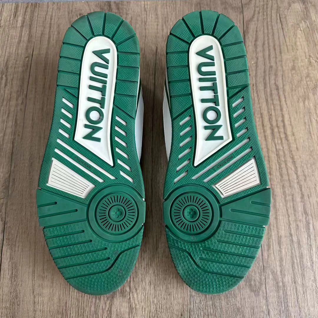 Louis Vuitton LV Trainer, original white and green, size 42.5 Size US 9.5 / EU 42-43 - 7 Thumbnail