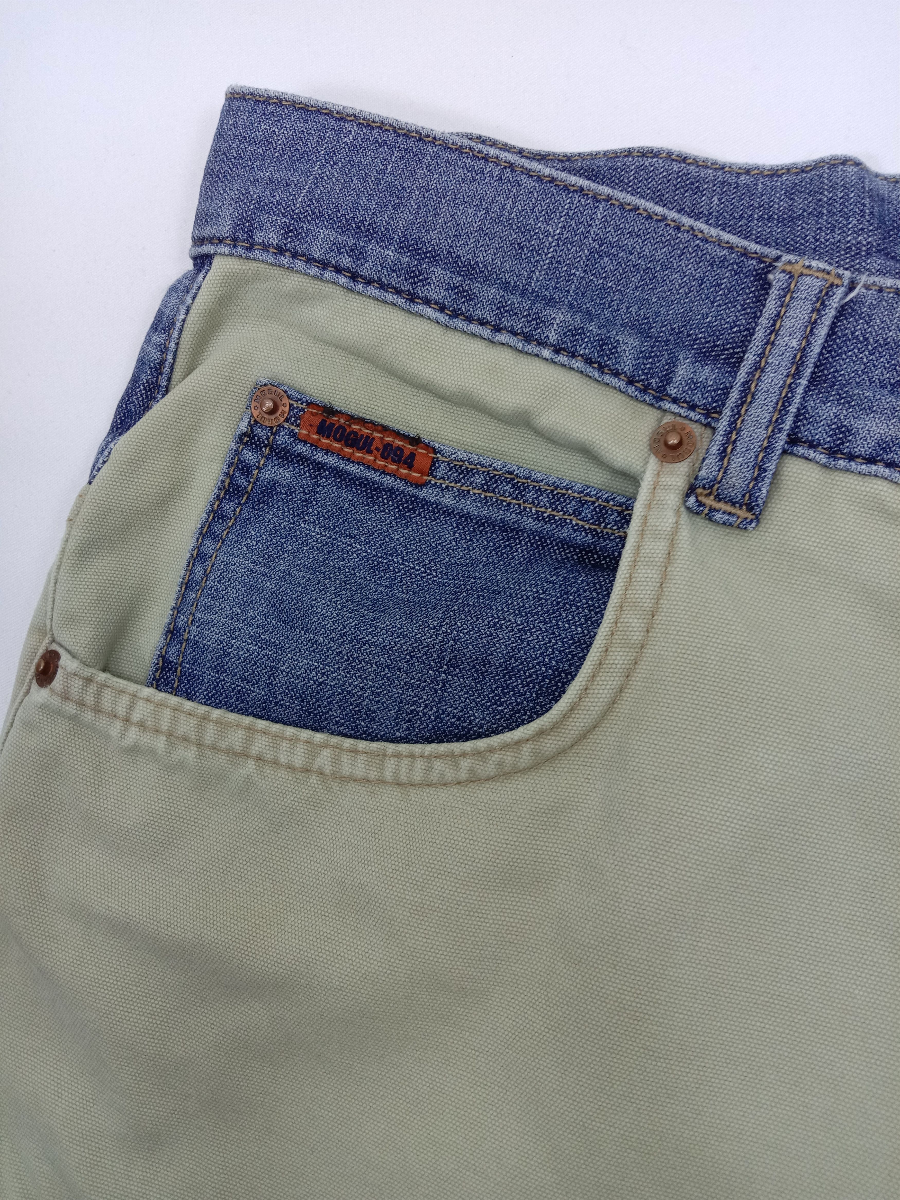 Japanese Brand Japanese Hybrid Mogul Special Unit Two Tone Jeans Size US 34 / EU 50 - 9 Thumbnail