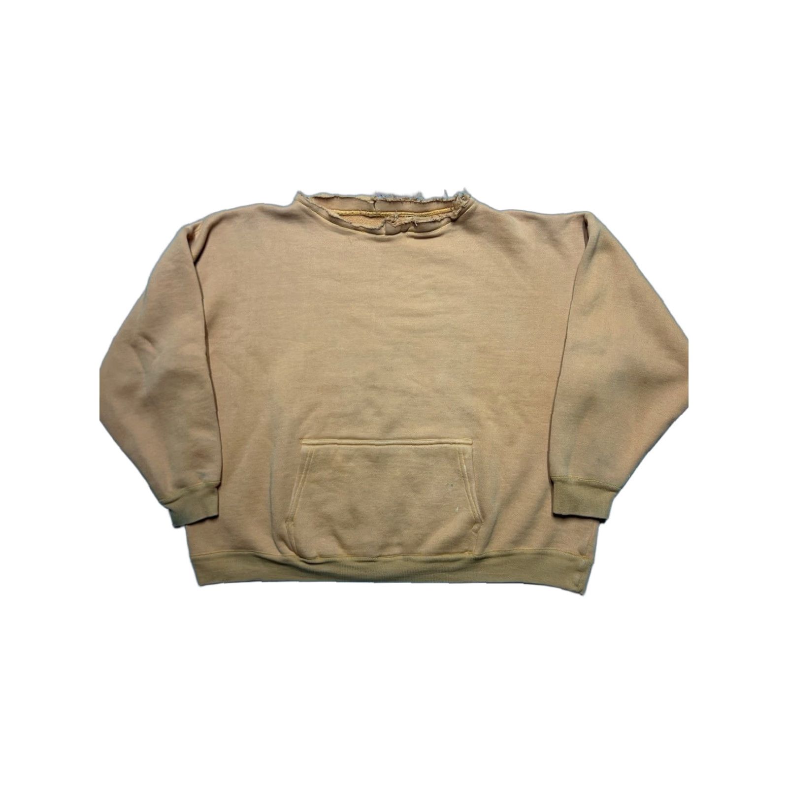 Vintage VINTAGE Sweatshirt Pullover Men's Orange Heavy Cotton Knit Boxy XXL/3XL Cotton Knit Sweatshirt Size US XXL / EU 58 / 5 - 1 Thumbnail