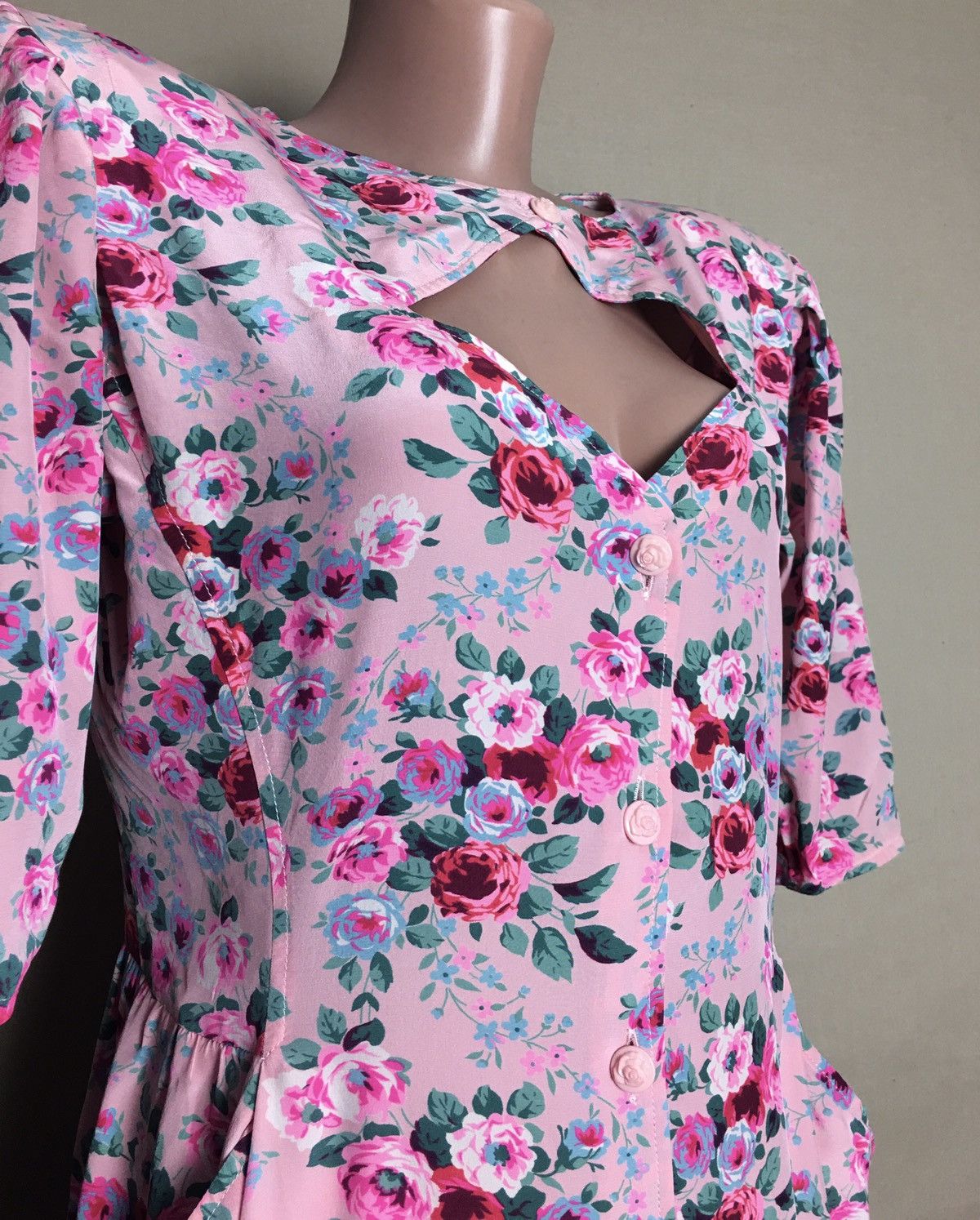 Emanuel Ungaro × Ungaro Paris × Vintage Emanuel Ungaro Silk Vintage Floral Midi Dress EU 44 Size M / US 6-8 / IT 42-44 - 5 Thumbnail