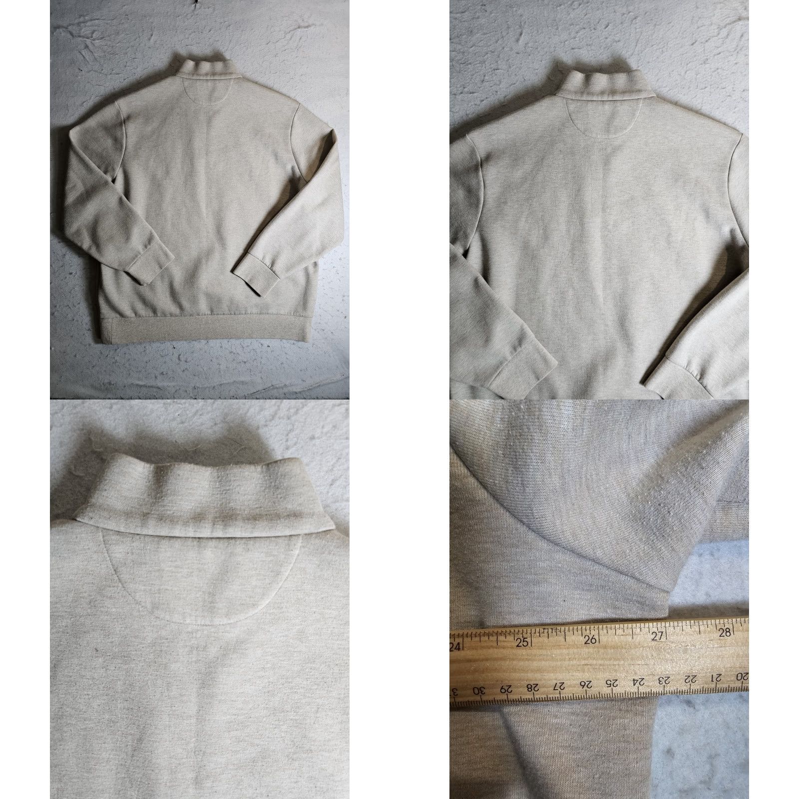 Polo Ralph Lauren VINTAGE Polo by Ralph Lauren Polo 1/4 Zip Pullover Jumper Mens 2XL Beige Cotton Blend Jersey Sweatshirt Size US XXL / EU 58 / 5 - 8 Thumbnail