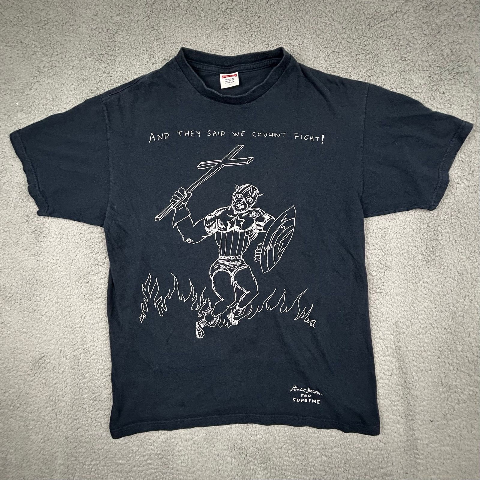 Supreme VTG Supreme Daniel Johnston Y2K Tee Captain America USA L Size US L / EU 52-54 / 3 - 8 Thumbnail