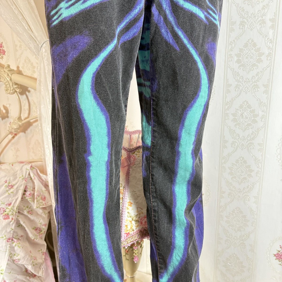 Just Cavalli Vintage 00s Just Cavalli psychedelic jeans Size 29" - 6 Thumbnail