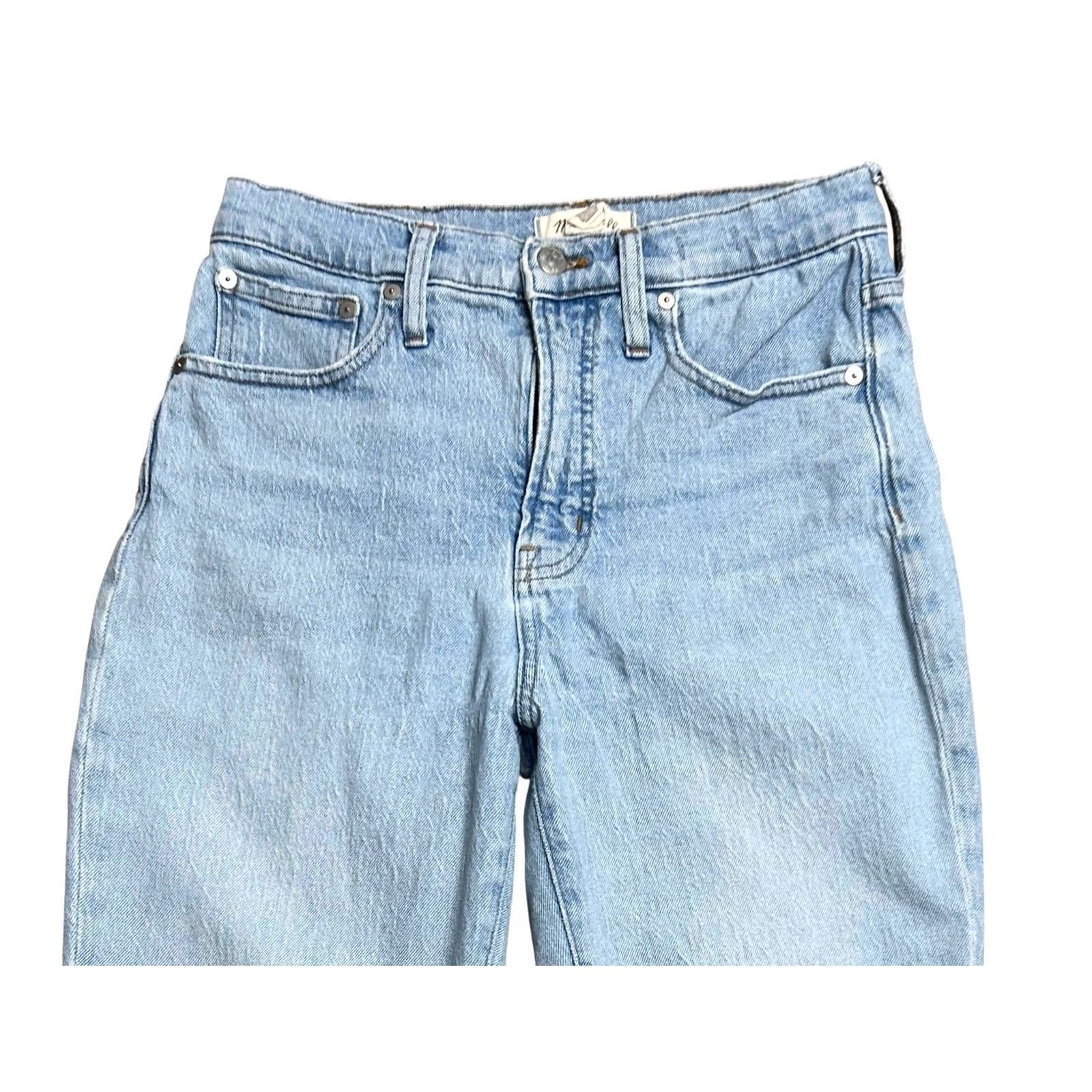 Madewell Madewell Jeans Women's 27 Blue Light Wash High Rise Straight Leg Vintage 90s Style Regular Fit 5-Pocket Denim Size 27" / US 4 / IT 40 - 5 Thumbnail