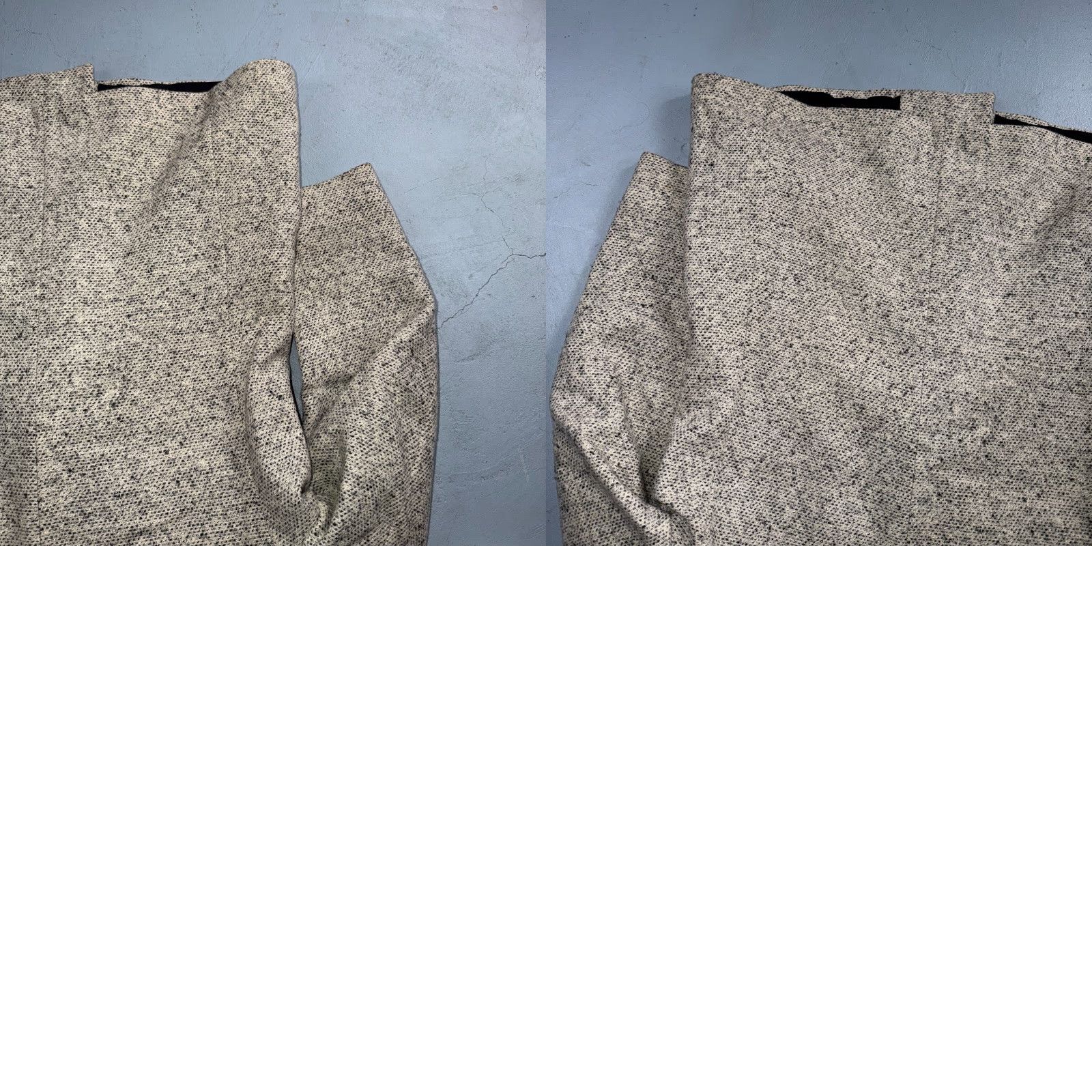 Doublet VINTAGE Shyrocks Blazer Coat Mens 42 Wool Tweed Single-Breasted Notch Lapel 2-Button 80s Gray Size 42R - 9 Thumbnail