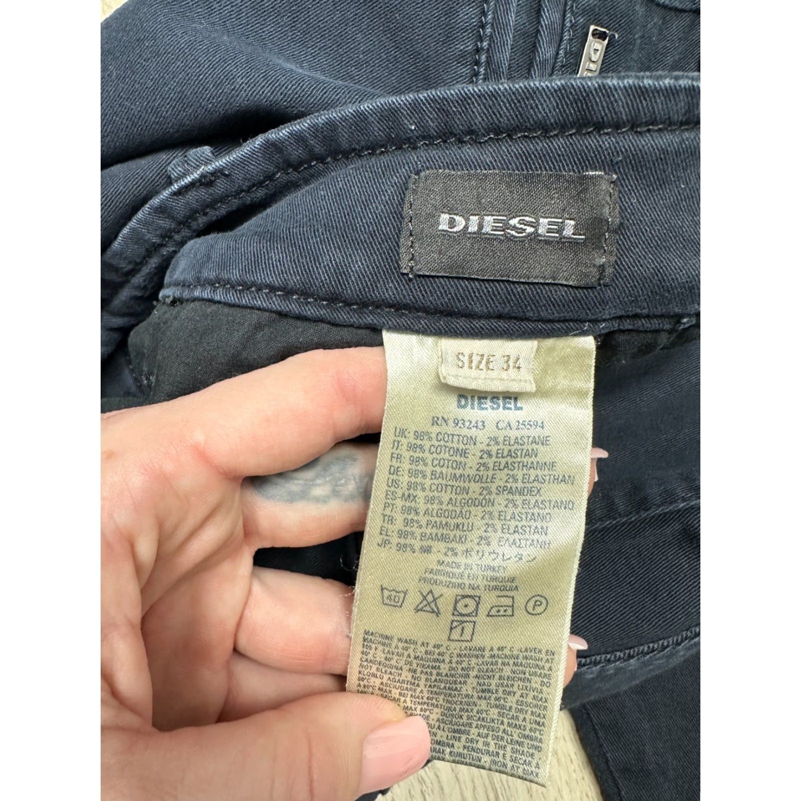 Diesel Diesel Pants Chino Mens Size 34 Blue Cotton Regular Inseam 32in Waist 34cm Pockets 34 Size US 34 / EU 50 - 5 Thumbnail