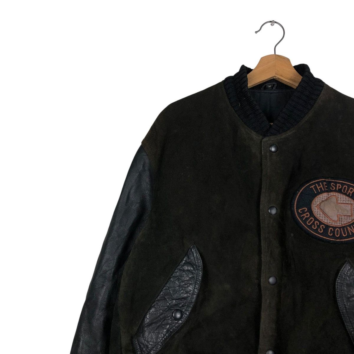 Japanese Brand 🔥VINTAGE BOMBER JACKET LEATHER CROSS COUNTRY ISSEY MIYAKE Size US M / EU 48-50 / 2 - 9 Thumbnail