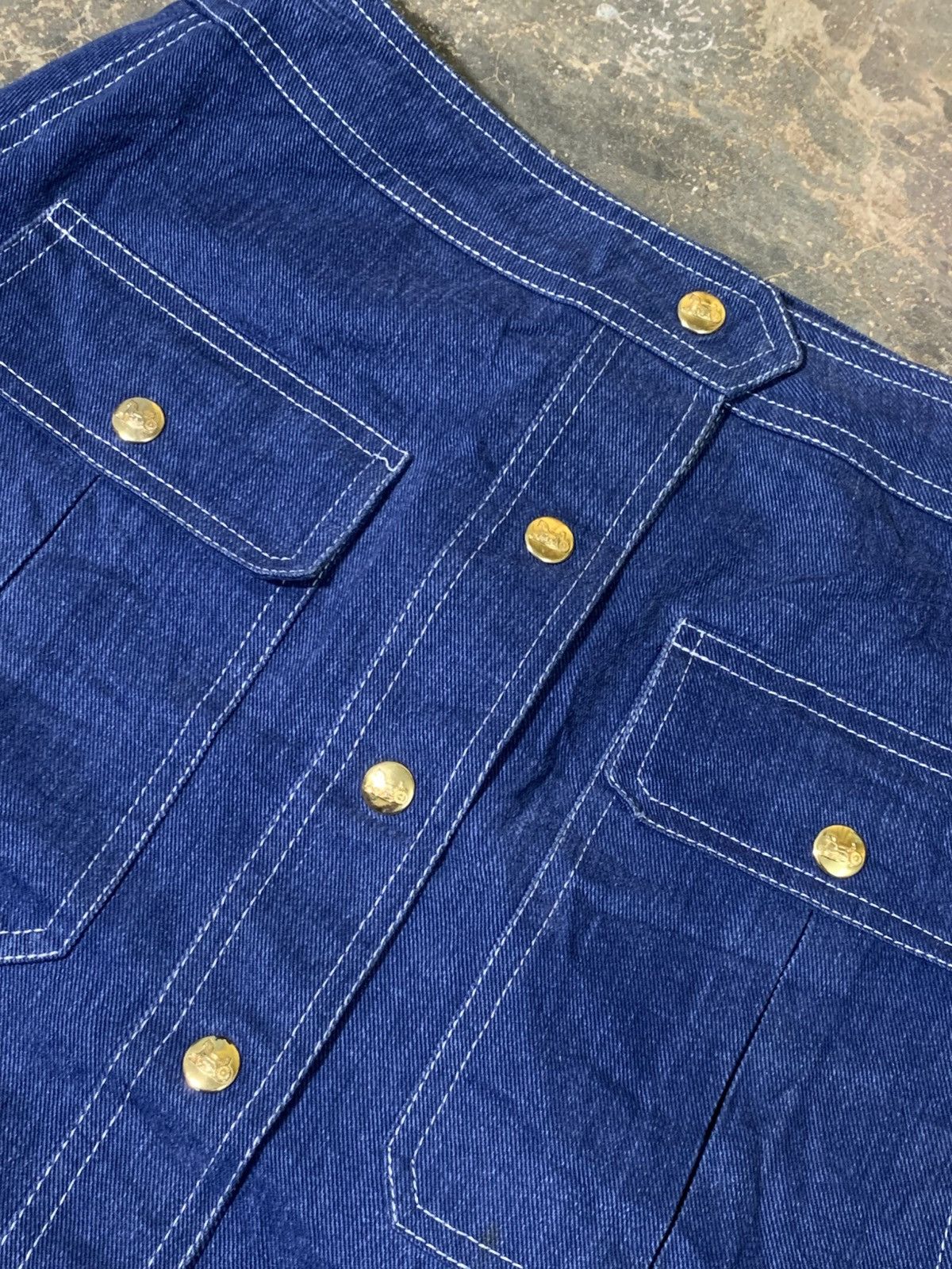 Celine Vintage Celine Denim Skirt Size 30" / US 8 / IT 44 - 3 Thumbnail