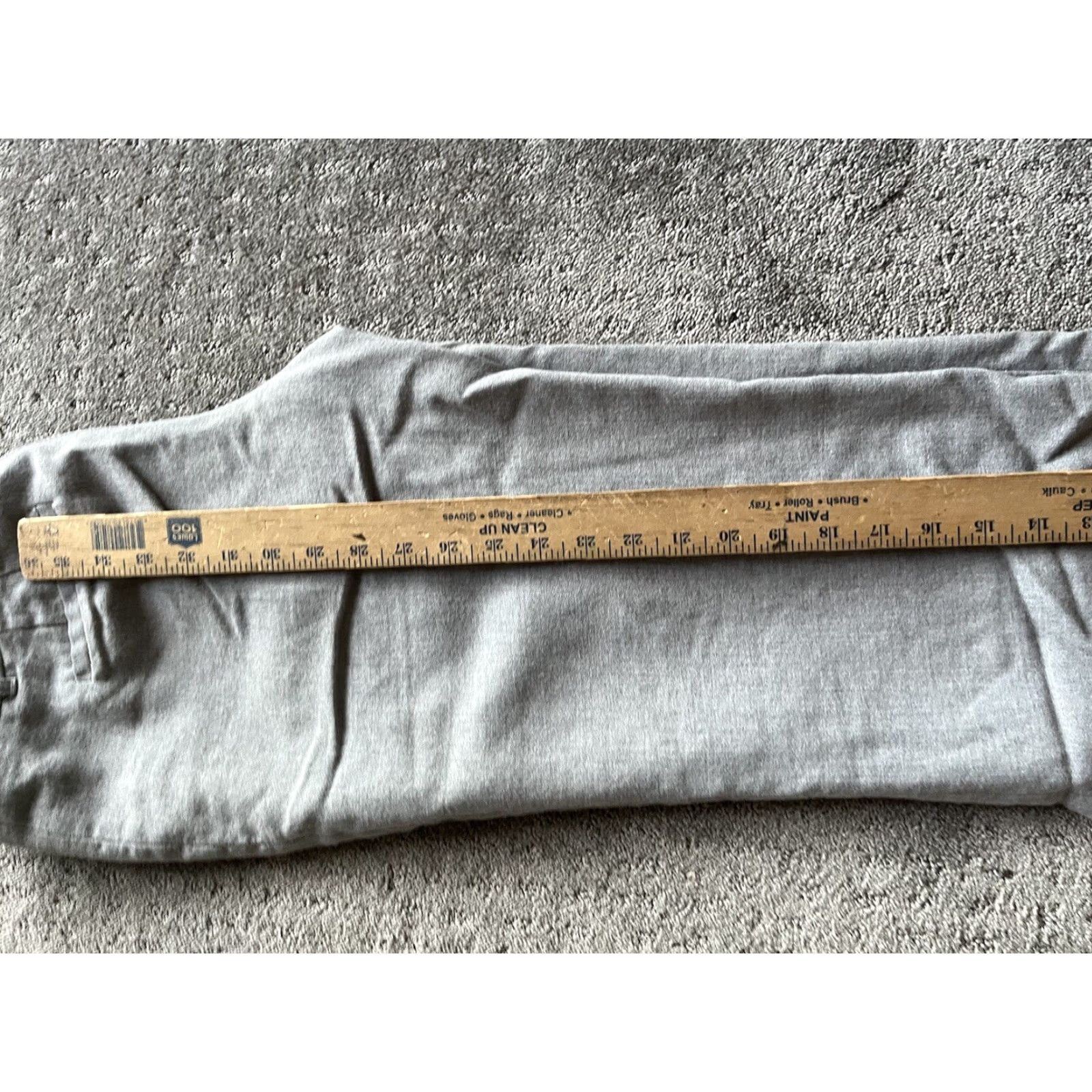 Ann Taylor ANN TAYLOR LOFT Womens Wide Leg Dress Pants Gray Wool Lined Size 8 Classic Fit Size 33" - 6 Thumbnail