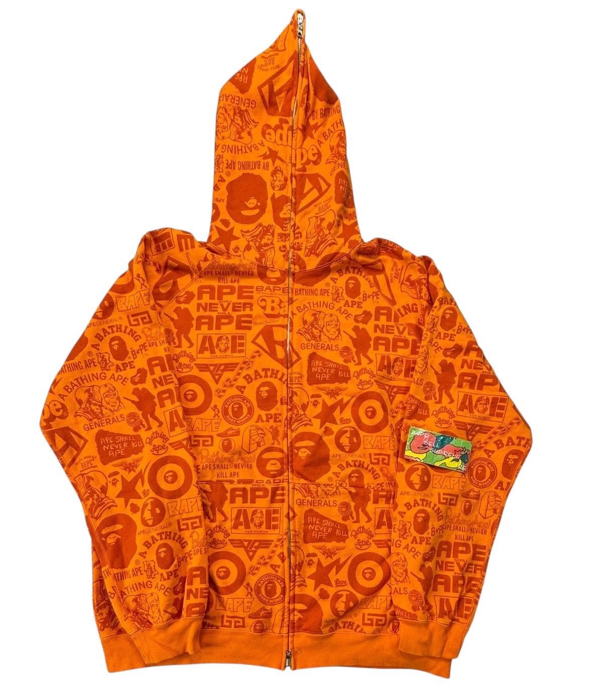 Bape BAPE Old tag full zip hoodie orange Size US XL / EU 56 / 4 - 1 Thumbnail