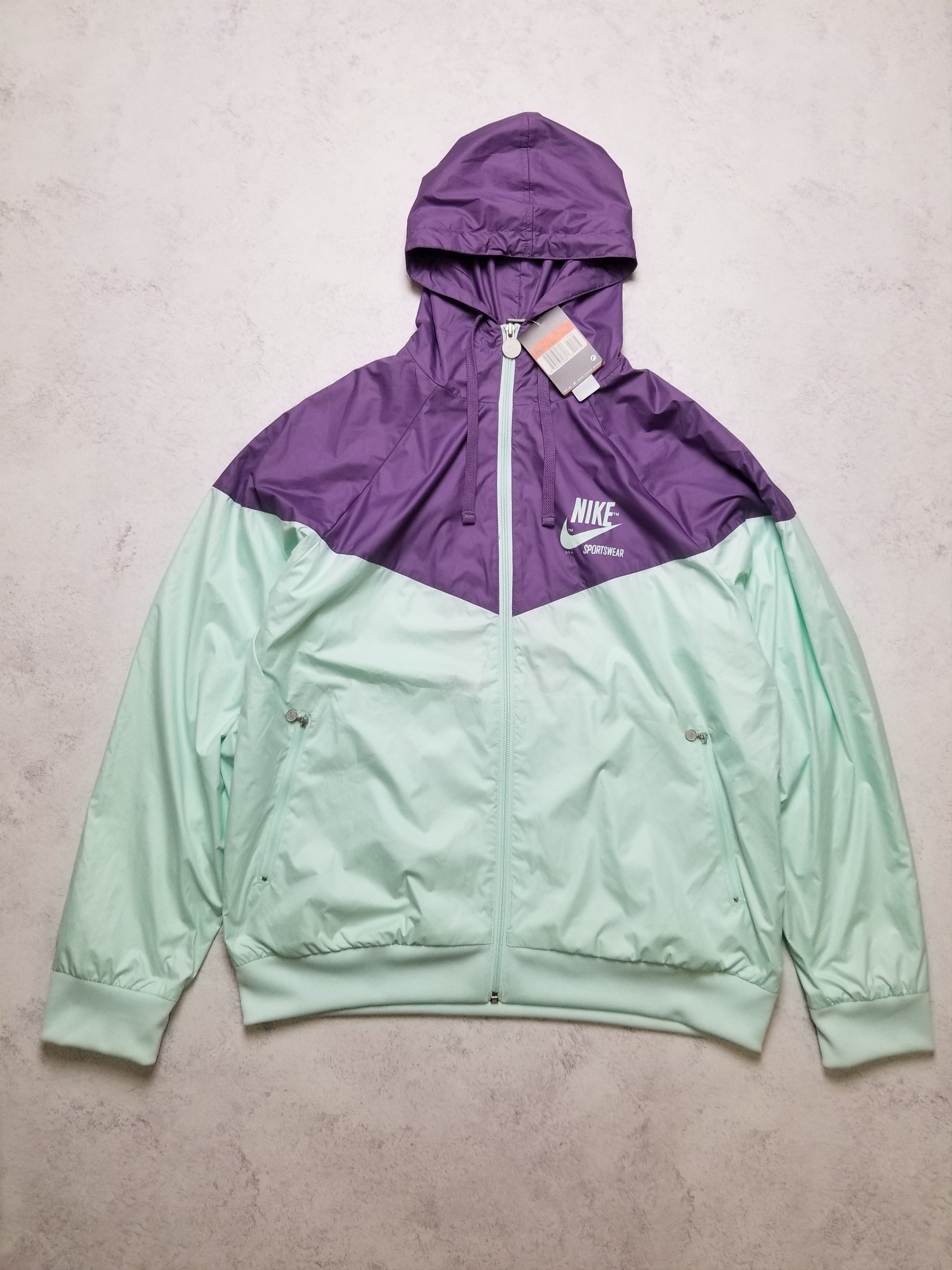 Nike Nike Performance Windbreaker Mint/Purple Full Zip Jacket Size US L / EU 52-54 / 3 - 1 Thumbnail