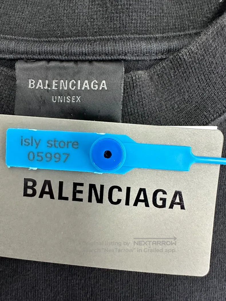 Balenciaga Balenciaga Solid color rhinestone round neck pullover T-sh Size US S / EU 44-46 / 1 - 4 Thumbnail