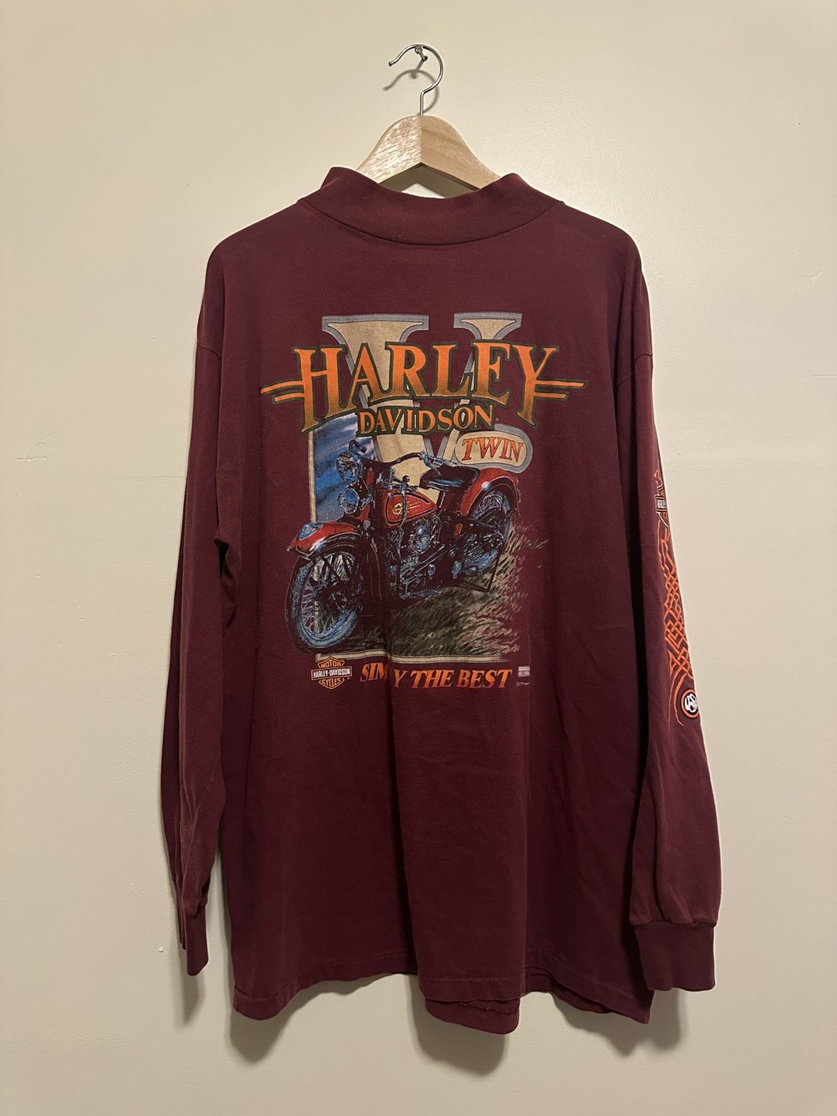Harley Davidson Y2K Vintage Harley Davidson Mockneck Shirt Size US XL / EU 56 / 4 - 1 Thumbnail