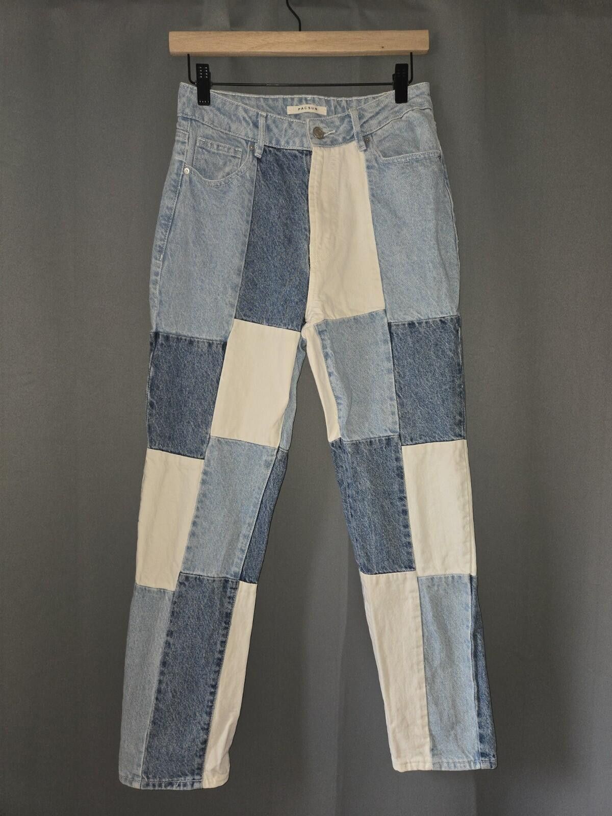 Pacsun PacSun Women's Patch On Blue Mom Jeans High Rise 26 Size 26" / US 2 / IT 38 - 1 Thumbnail