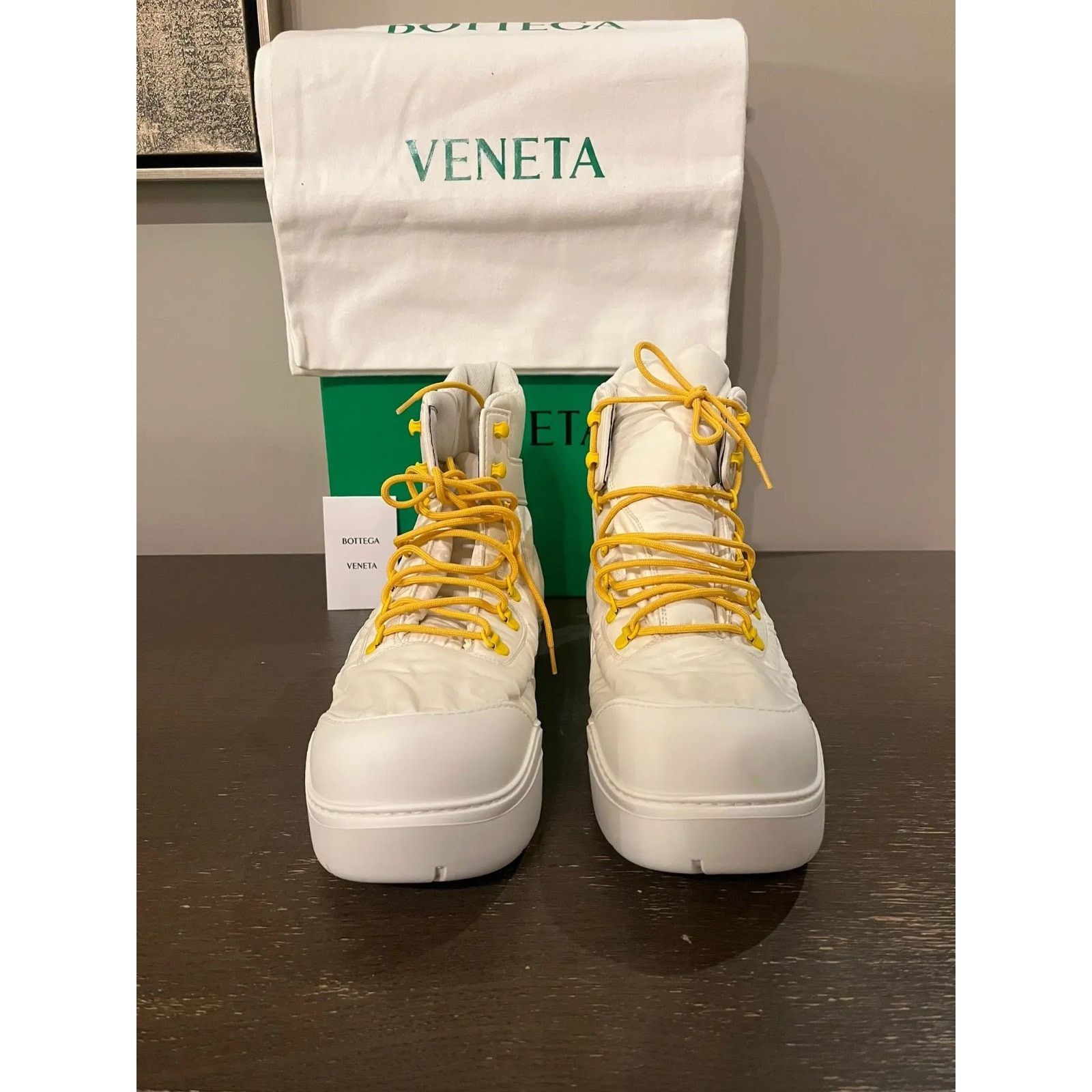 Bottega Veneta o1rshd1 Puddle Bomber Boots in String / Egg Yolk 43 Size US 10 / EU 43 - 6 Thumbnail