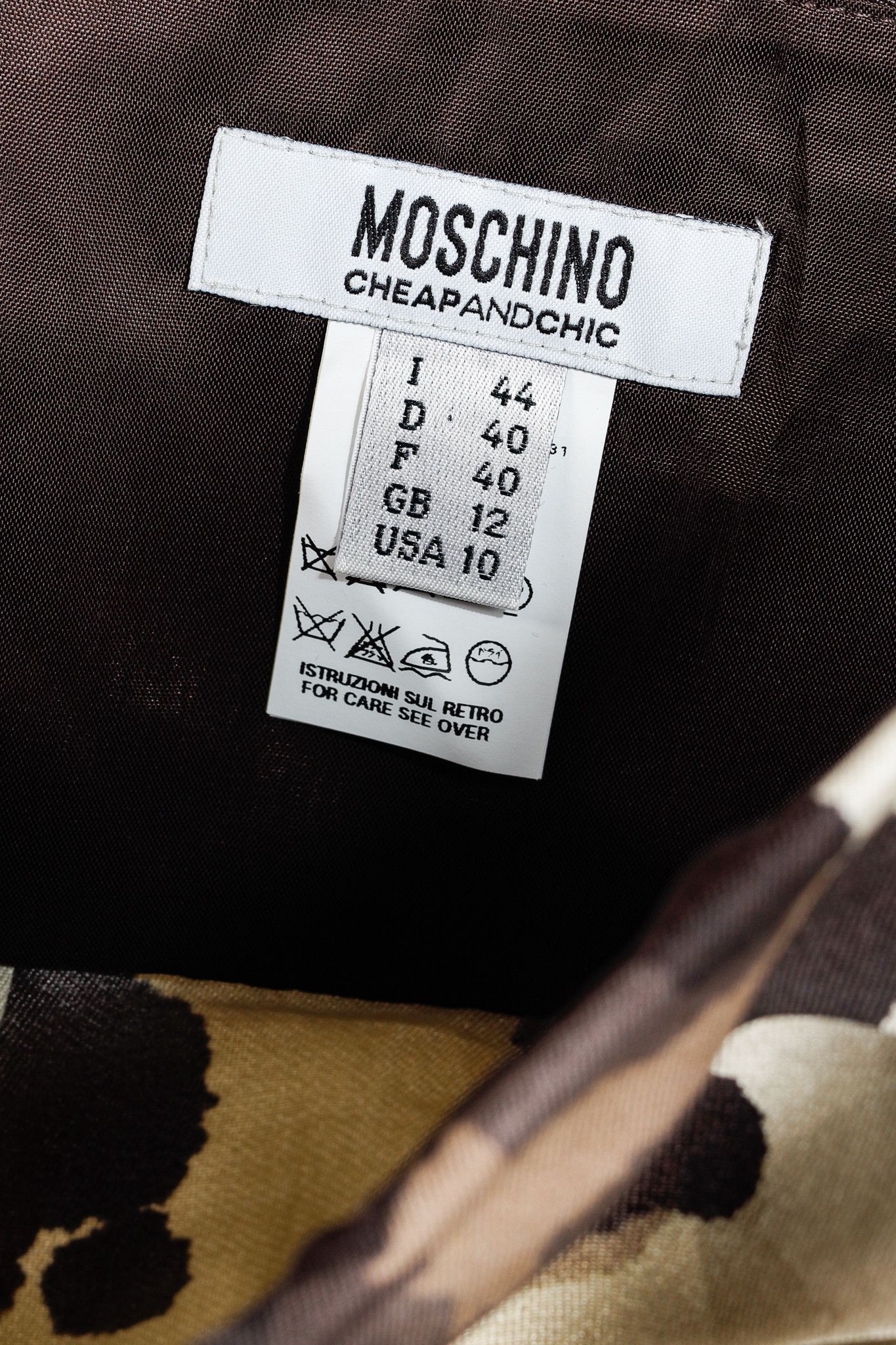 Moschino Moschino Cheap and Chic Leopard Silk & Cotton Dress Size L / US 10 / IT 46 - 4 Thumbnail