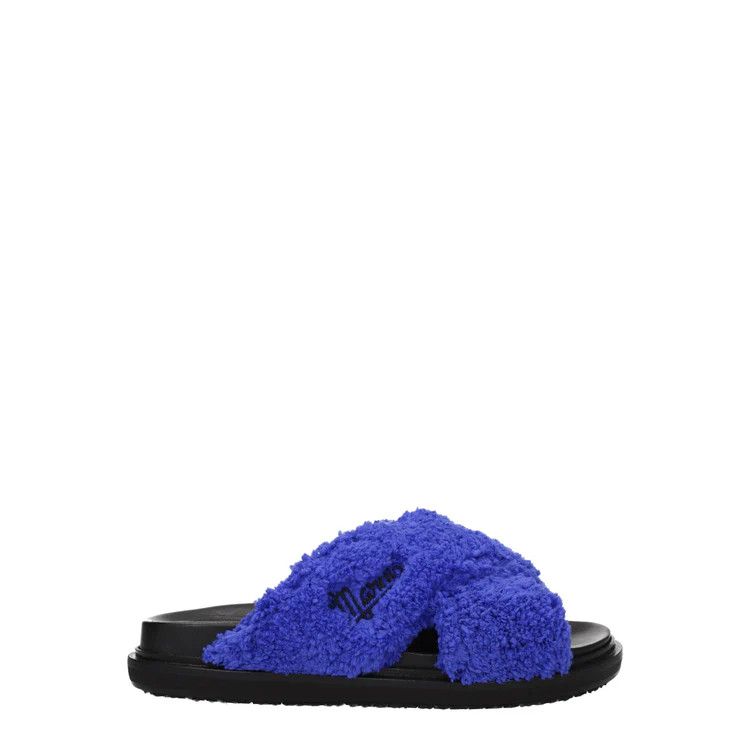 ob1o1e1124 Fabric Slippers in Blue