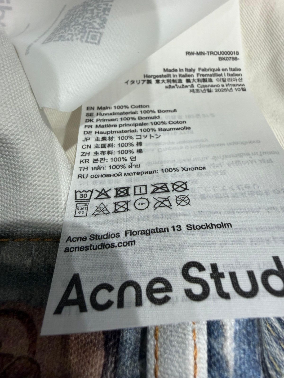 Acne Studios ACNE STUDIOS - Printed Jeans Regular Fit Size US 32 / EU 48 - 3 Thumbnail