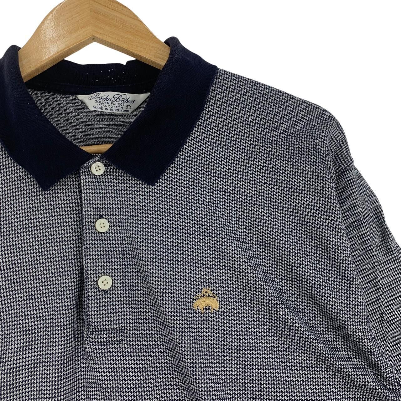 Brooks Brothers Vintage BROOKS BROTHERS Houndstooth Polo Tee Shirt Size US L / EU 52-54 / 3 - 5 Thumbnail