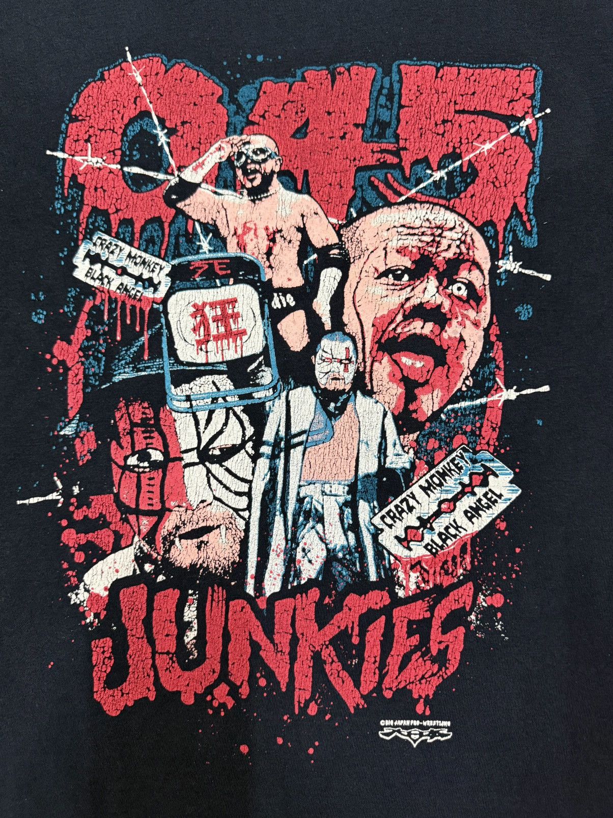 Vintage VINTAGE JUN KASAI EVIL MONKEY CRAZY’S PRO WRESLTLING TSHIRT Size US L / EU 52-54 / 3 - 4 Thumbnail